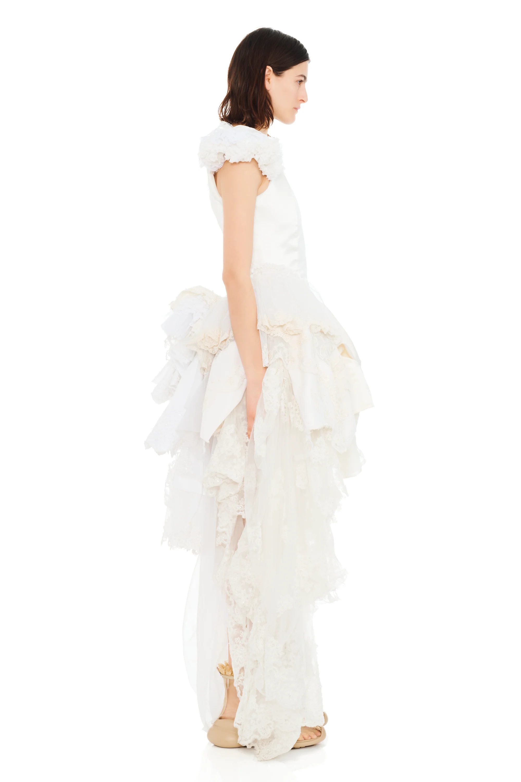 AVA BONED CORSET UPCYCLE WEDDING DRESS GOWN - Image 3