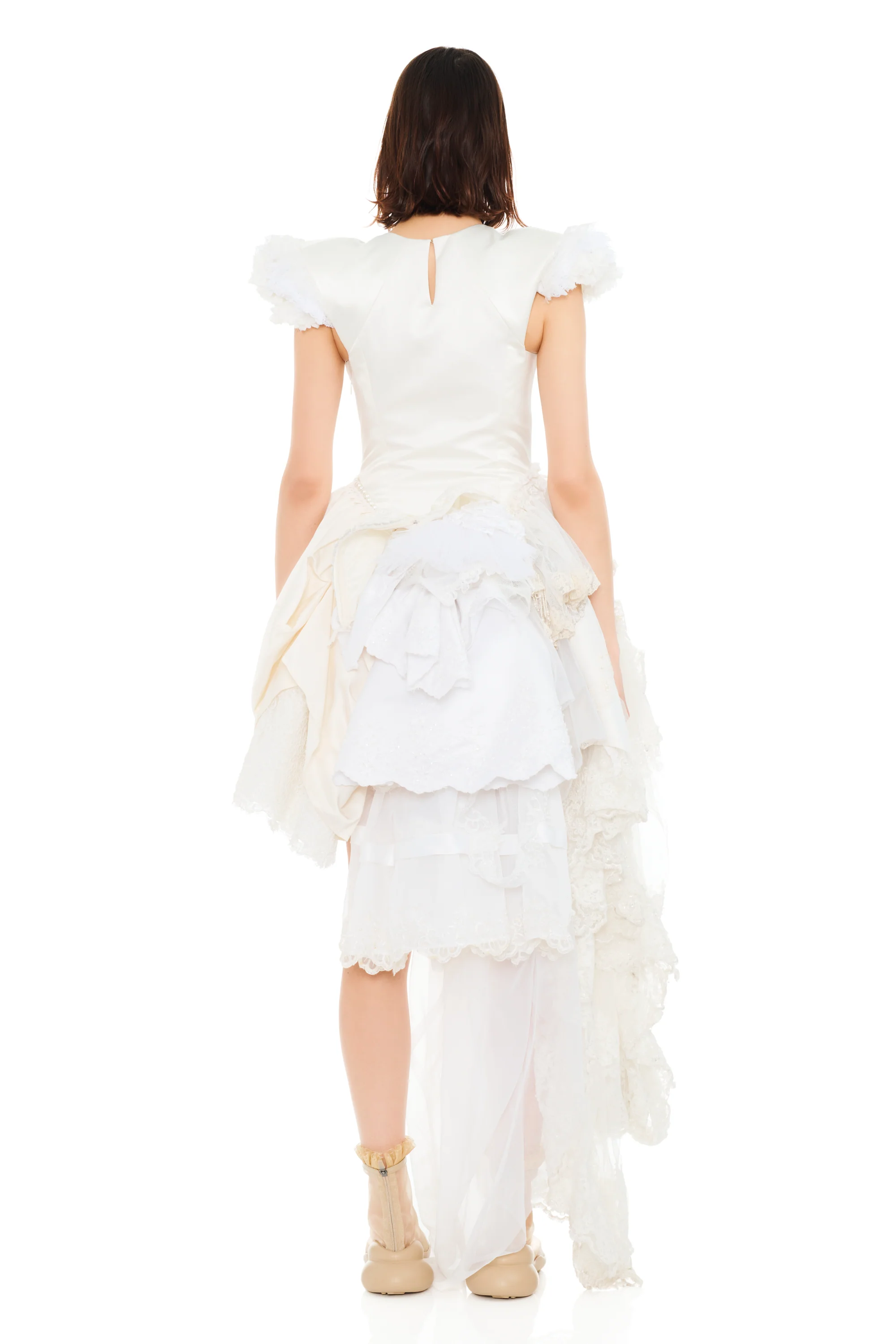 AVA BONED CORSET UPCYCLE WEDDING DRESS GOWN - Image 4