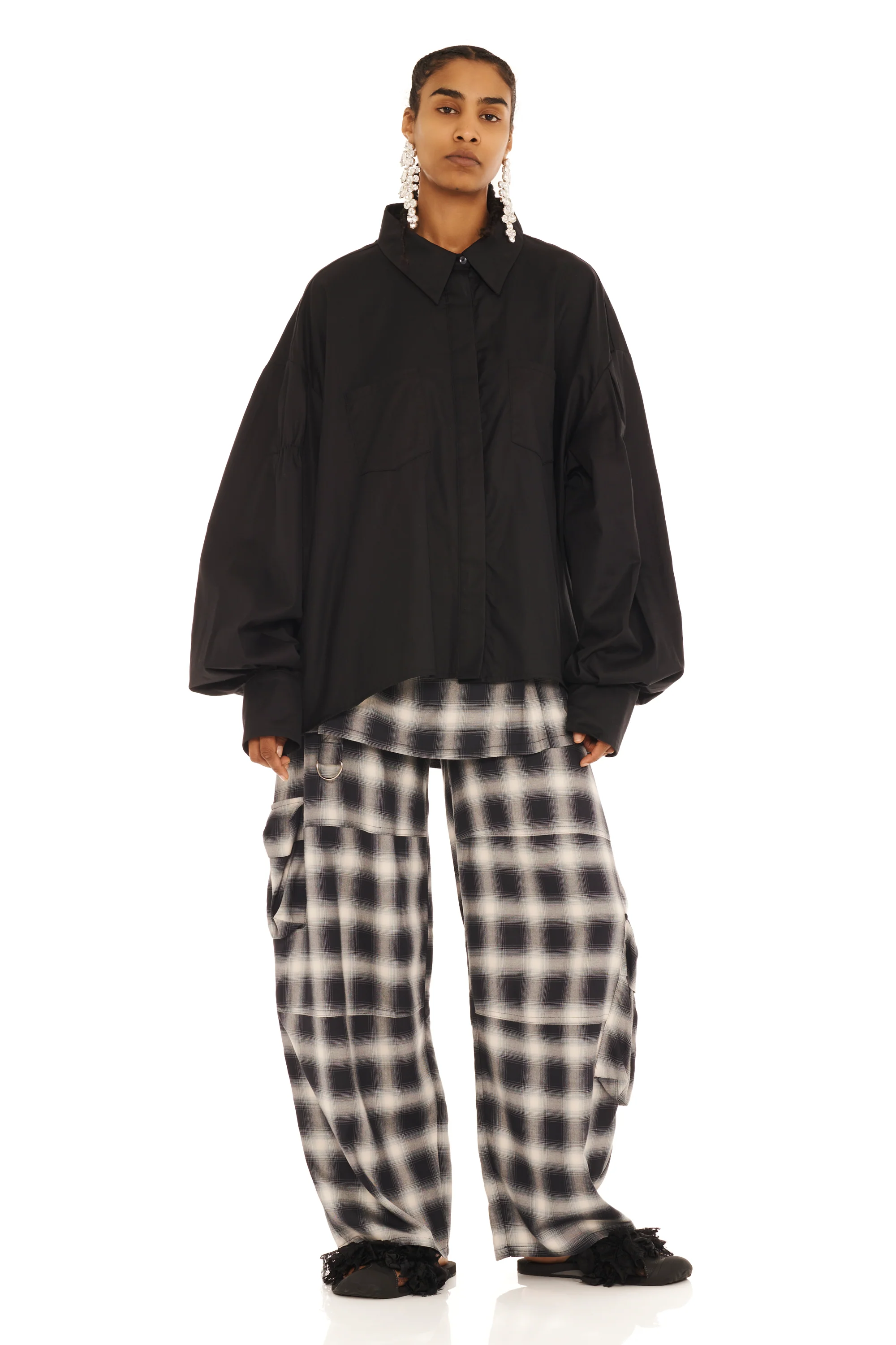 BLACK CHASON BUTTON UP - Image 2