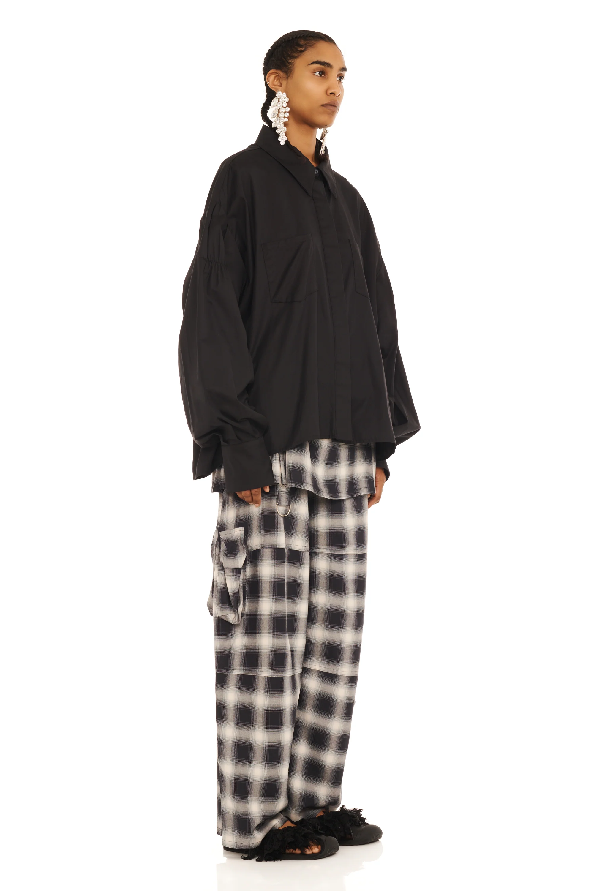 BLACK CHASON BUTTON UP - Image 3