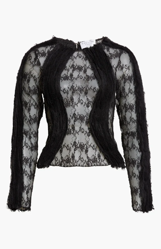 BLACK WAVY DANDELION TOP - Image 3