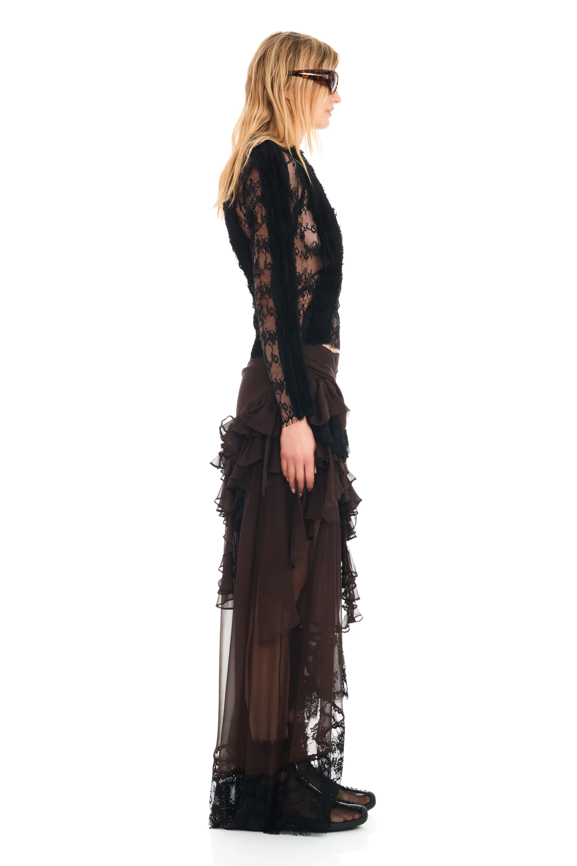 BLACK WAVY DANDELION TOP - Image 5