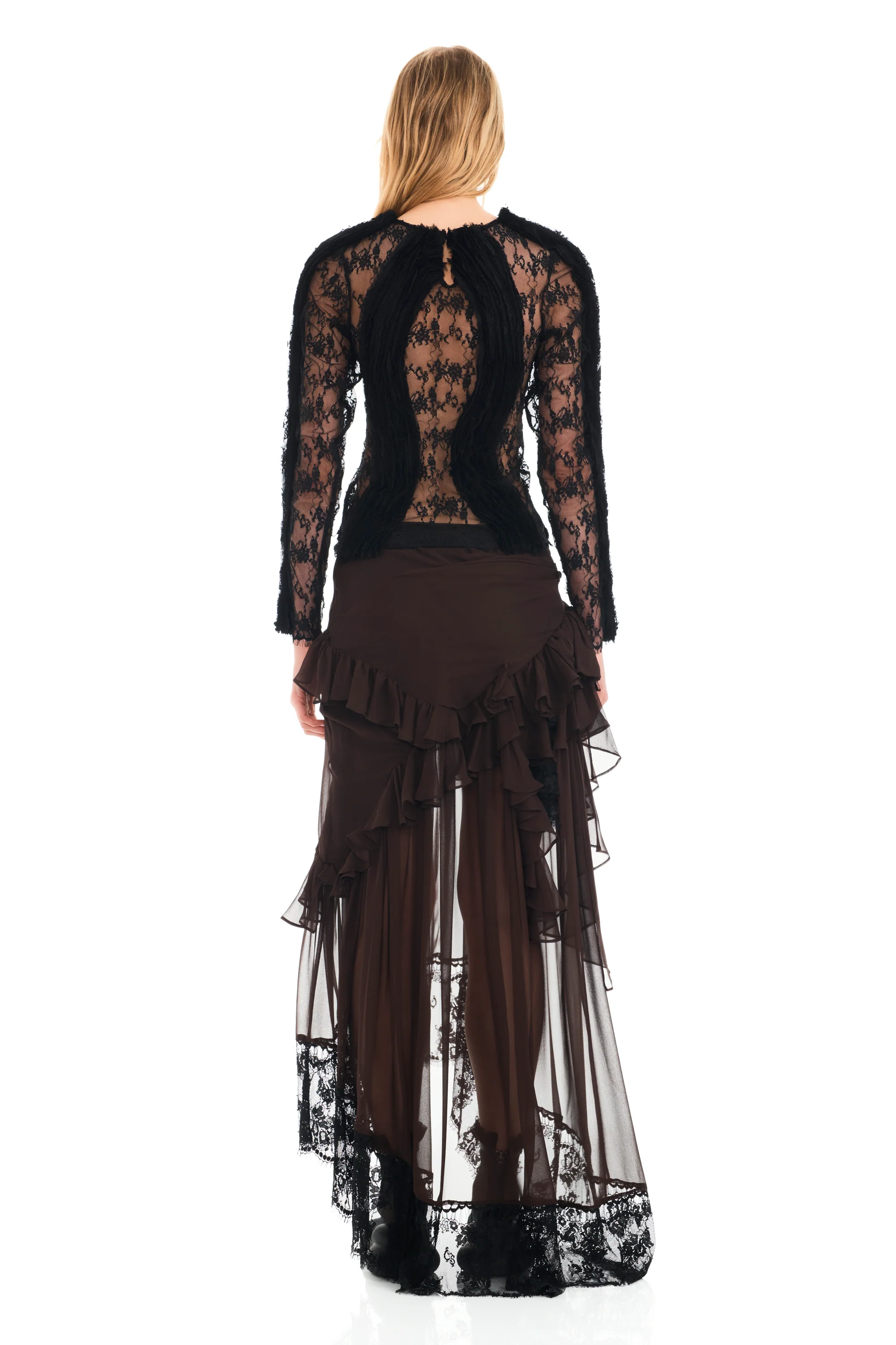 BLACK WAVY DANDELION TOP - Image 6