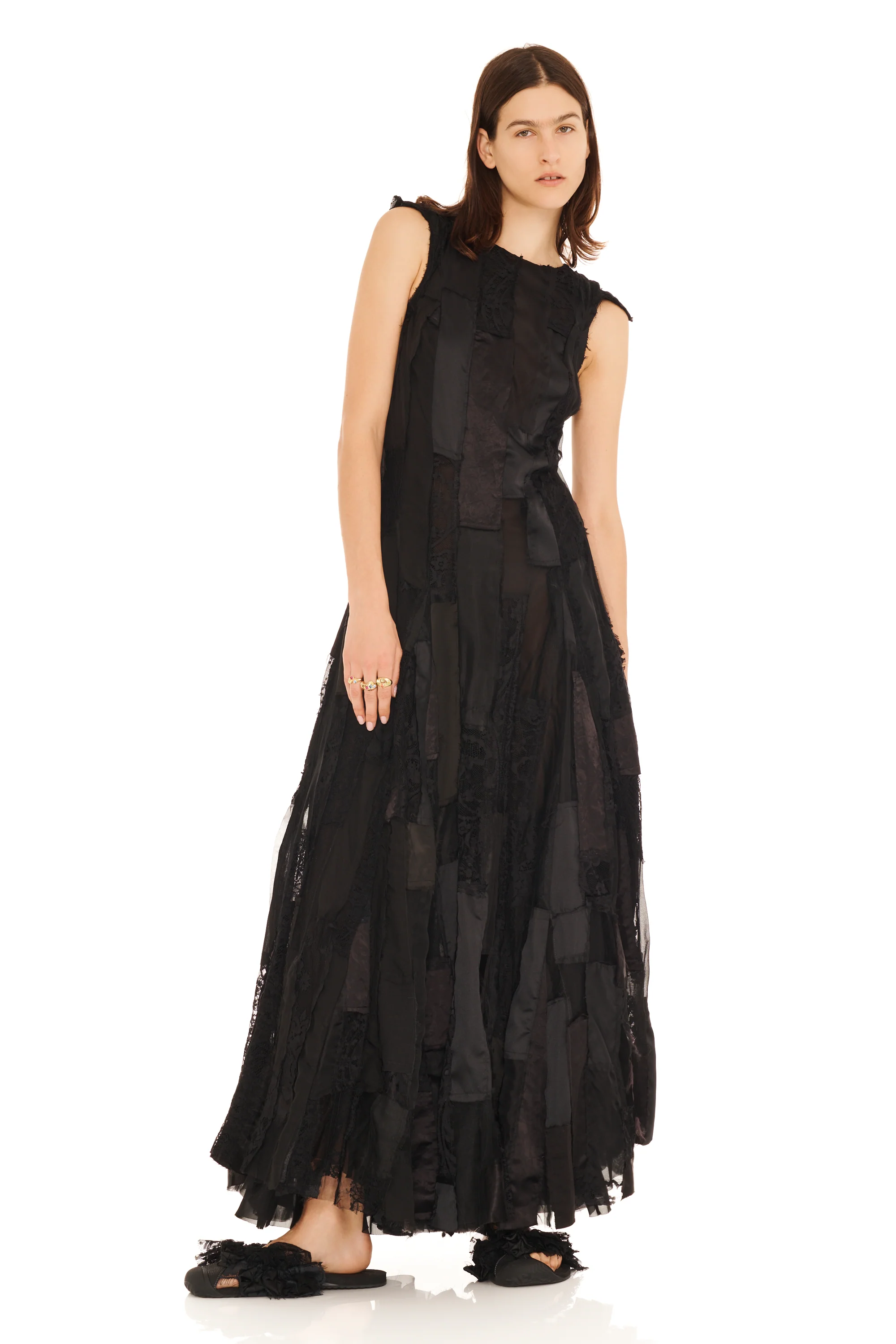 BLACK DEADSTOCK PRIMROSE DRESS - Image 2