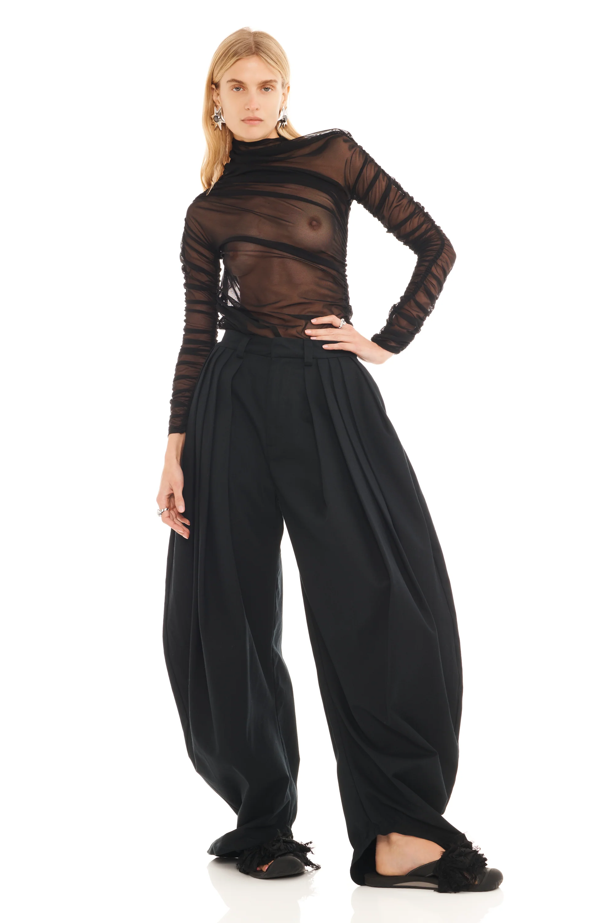 BLACK DENIM SIMONE PANT - Image 5