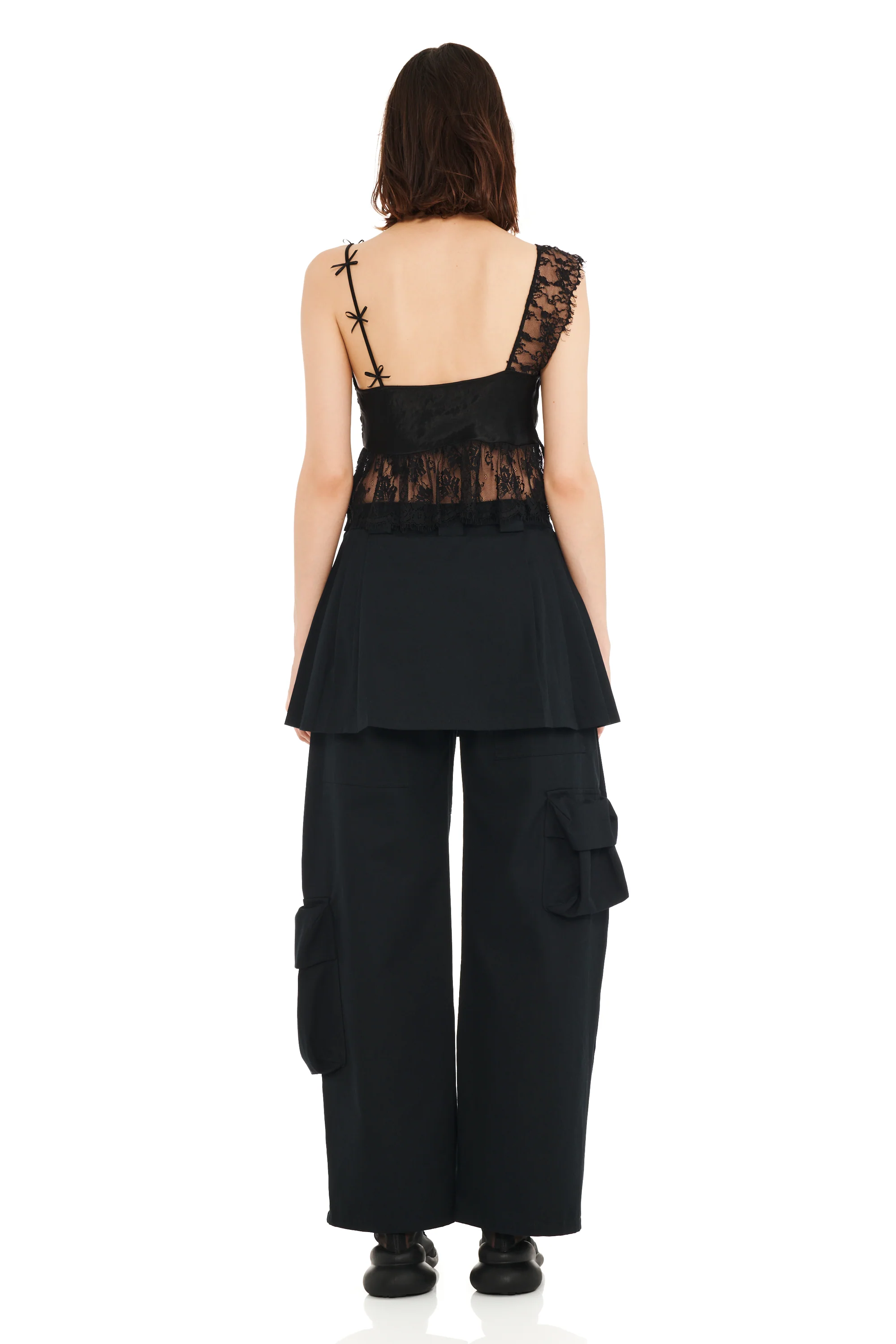 BLACK FLOWER DREAM LAWN SKIRT CARGO PANT - Image 5