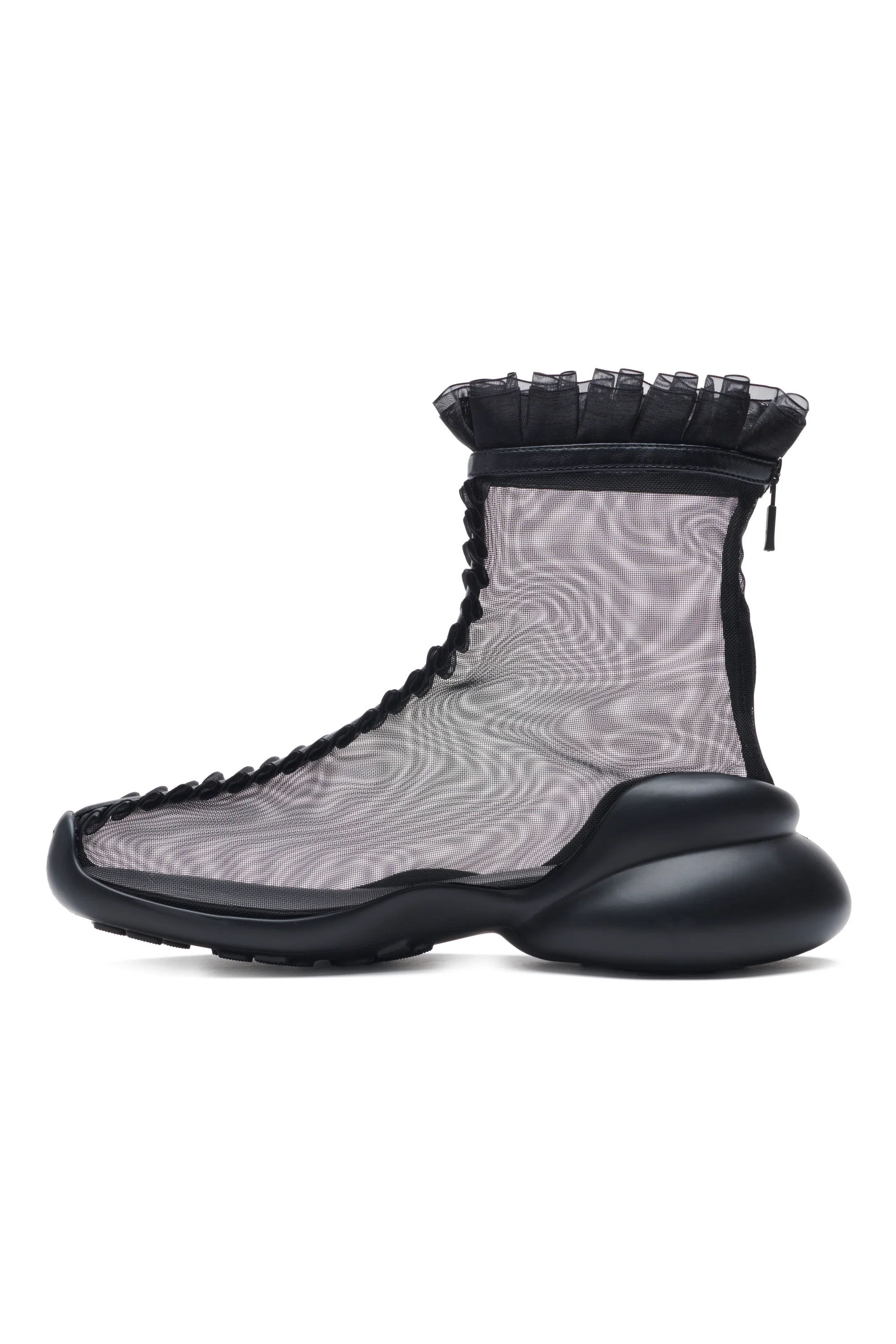 BLACK MESH RUFL BOOTS - Image 3