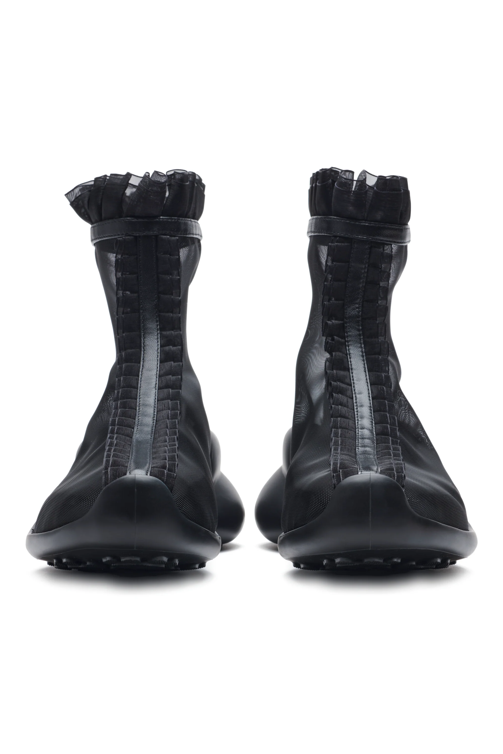BLACK MESH RUFL BOOTS - Image 6