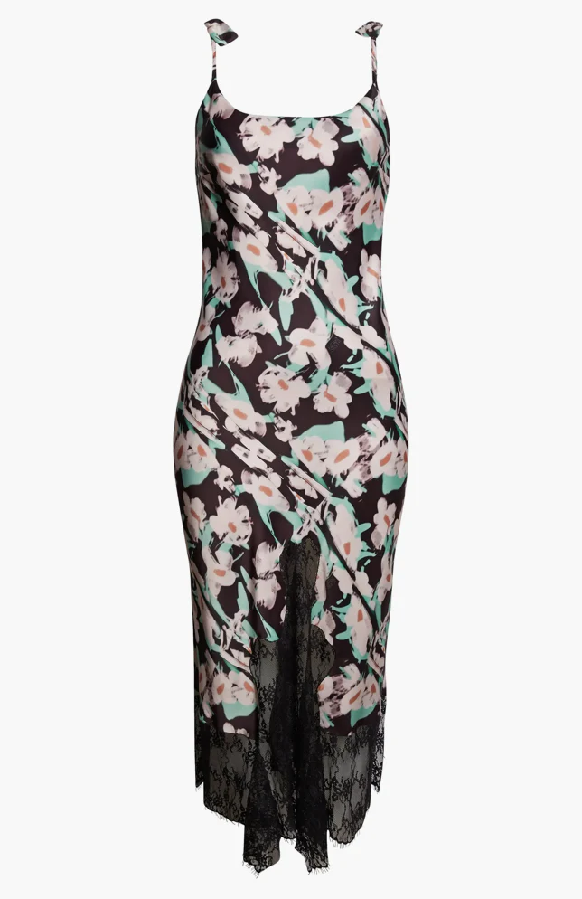 BLACK PAINTED DAISY CYPRESS DRESS - Image 7