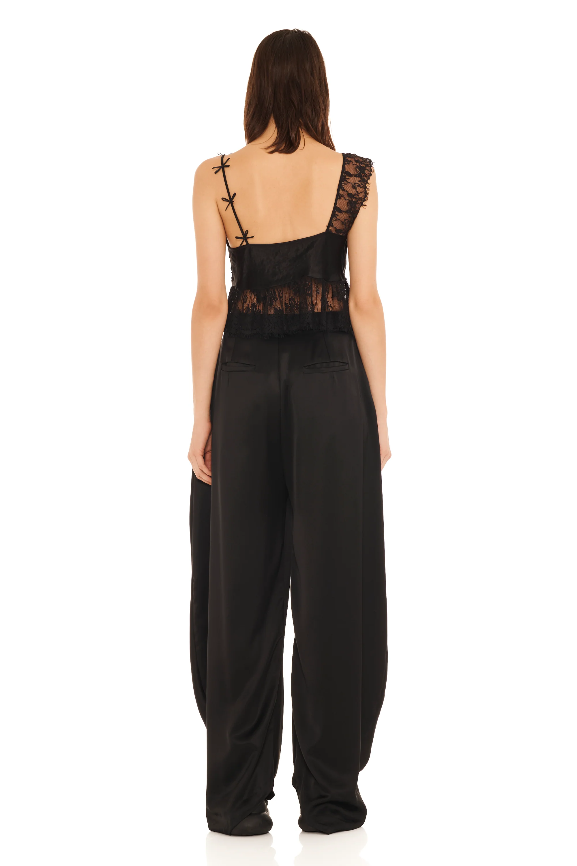 BLACK SATIN SIMONE PANT - Image 5