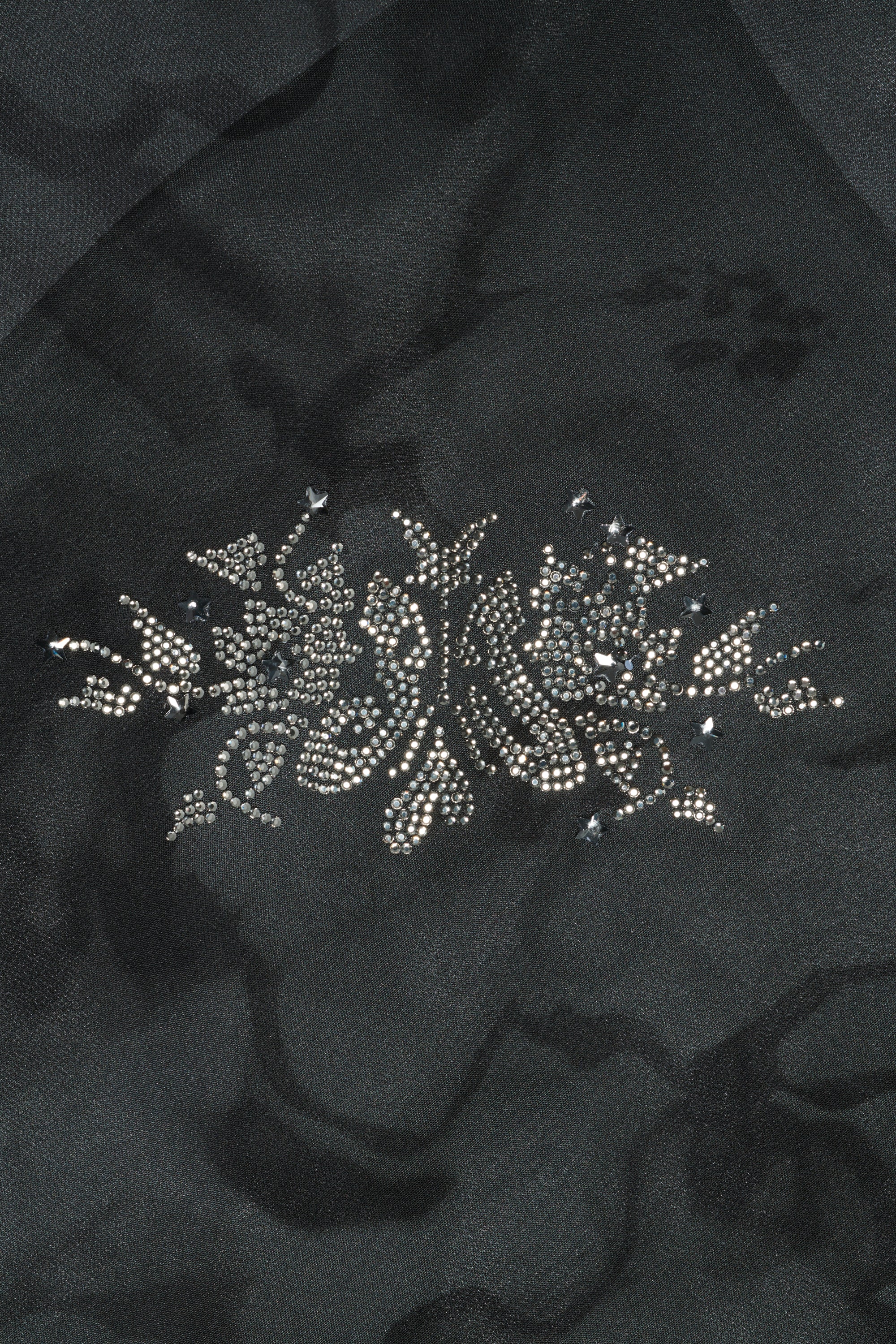 BLACK WATERCOLOR FLORAL PRINCESS FOULARD - Image 3