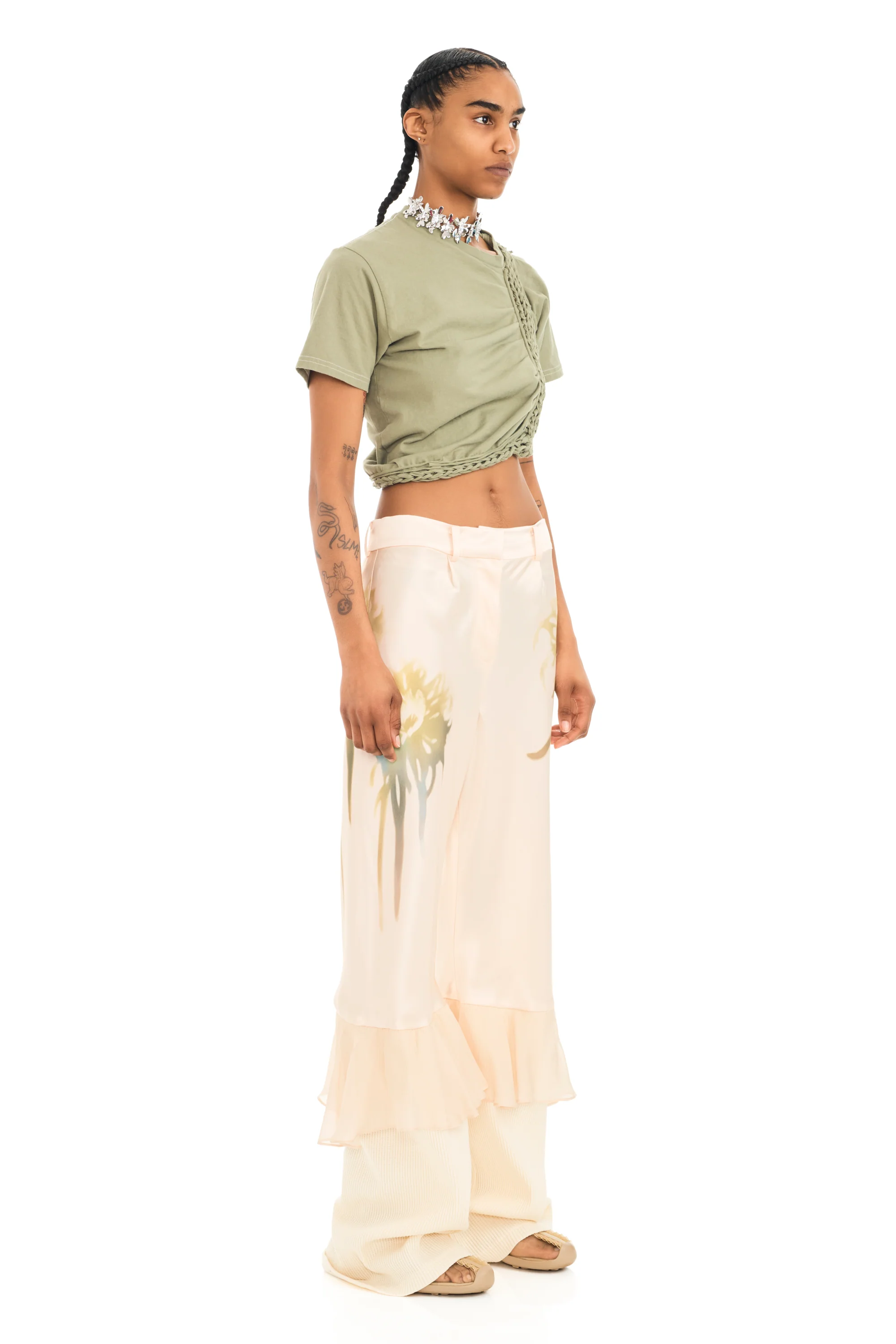 BUTTER FADED FLOWER GERANIUM TROUSER - Image 3