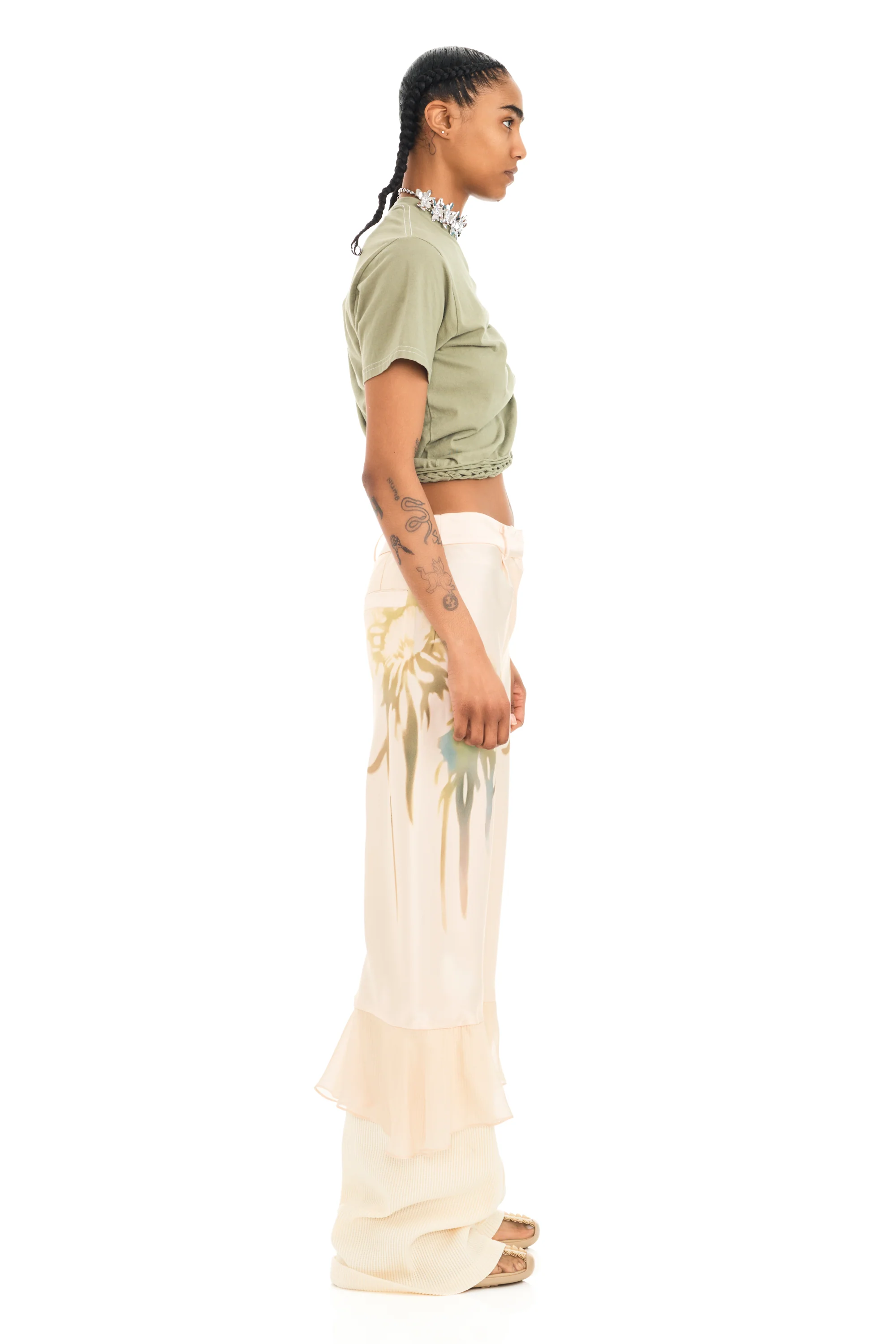 BUTTER FADED FLOWER GERANIUM TROUSER - Image 4