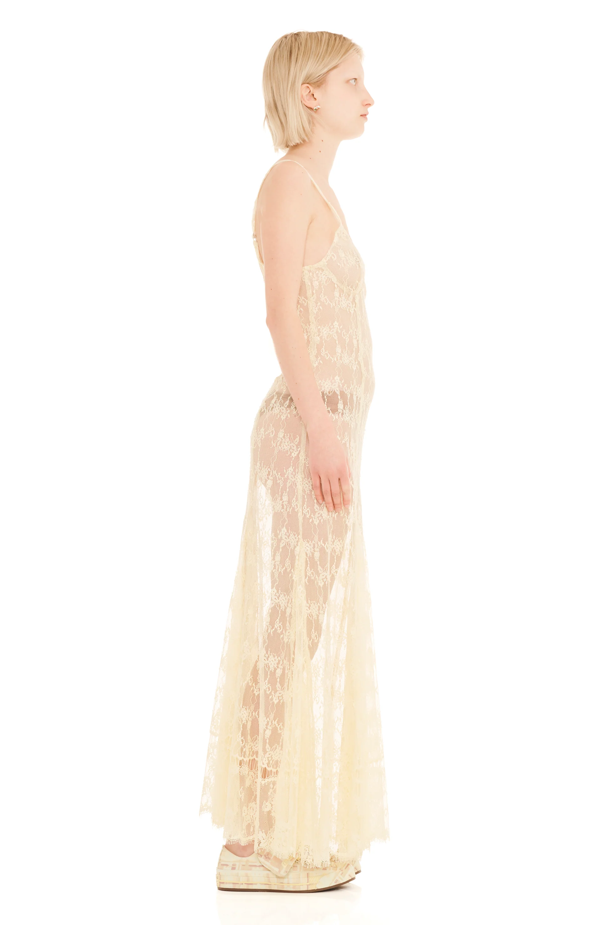 BUTTER YELLOW LONG PAMELA DRESS - Image 3