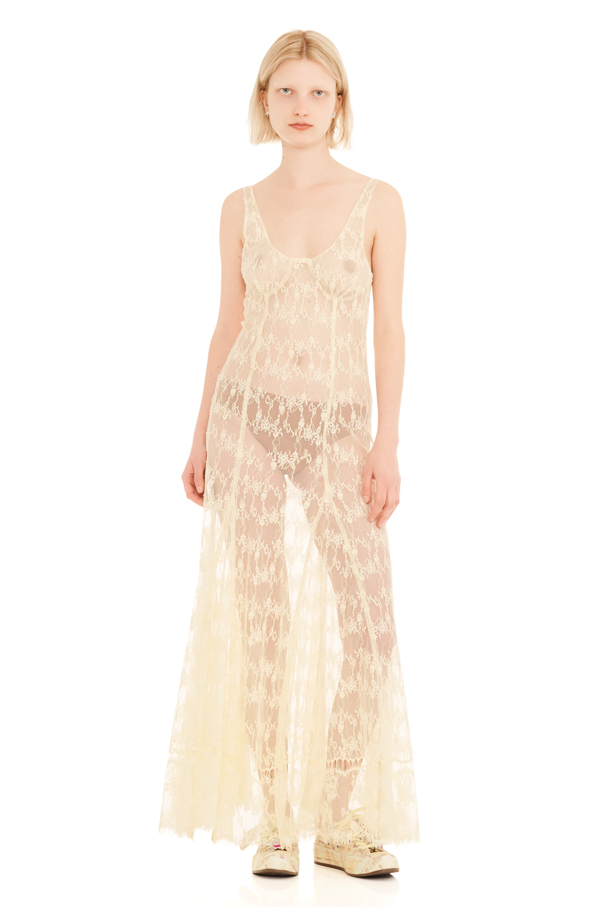 BUTTER YELLOW LONG PAMELA DRESS - Image 5