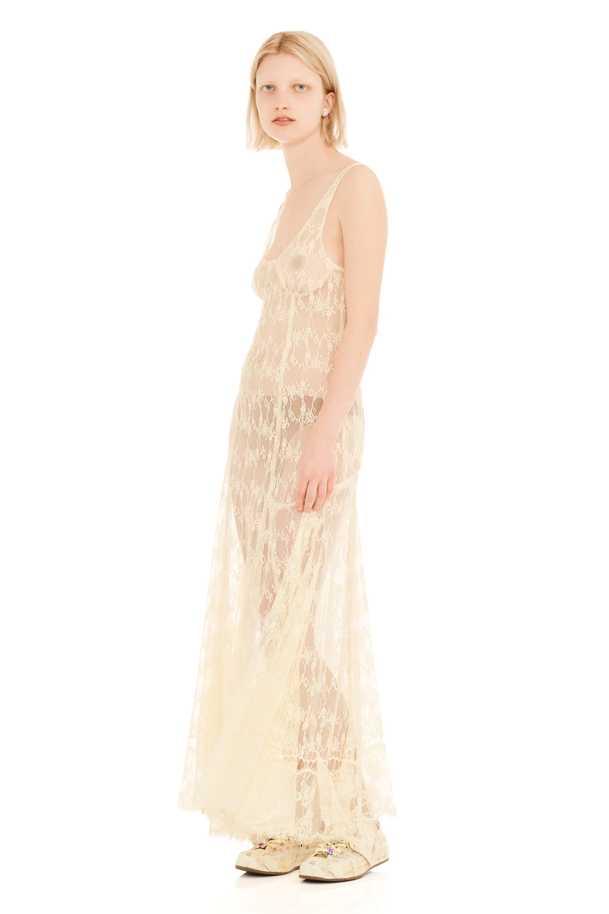 BUTTER YELLOW LONG PAMELA DRESS - Image 6