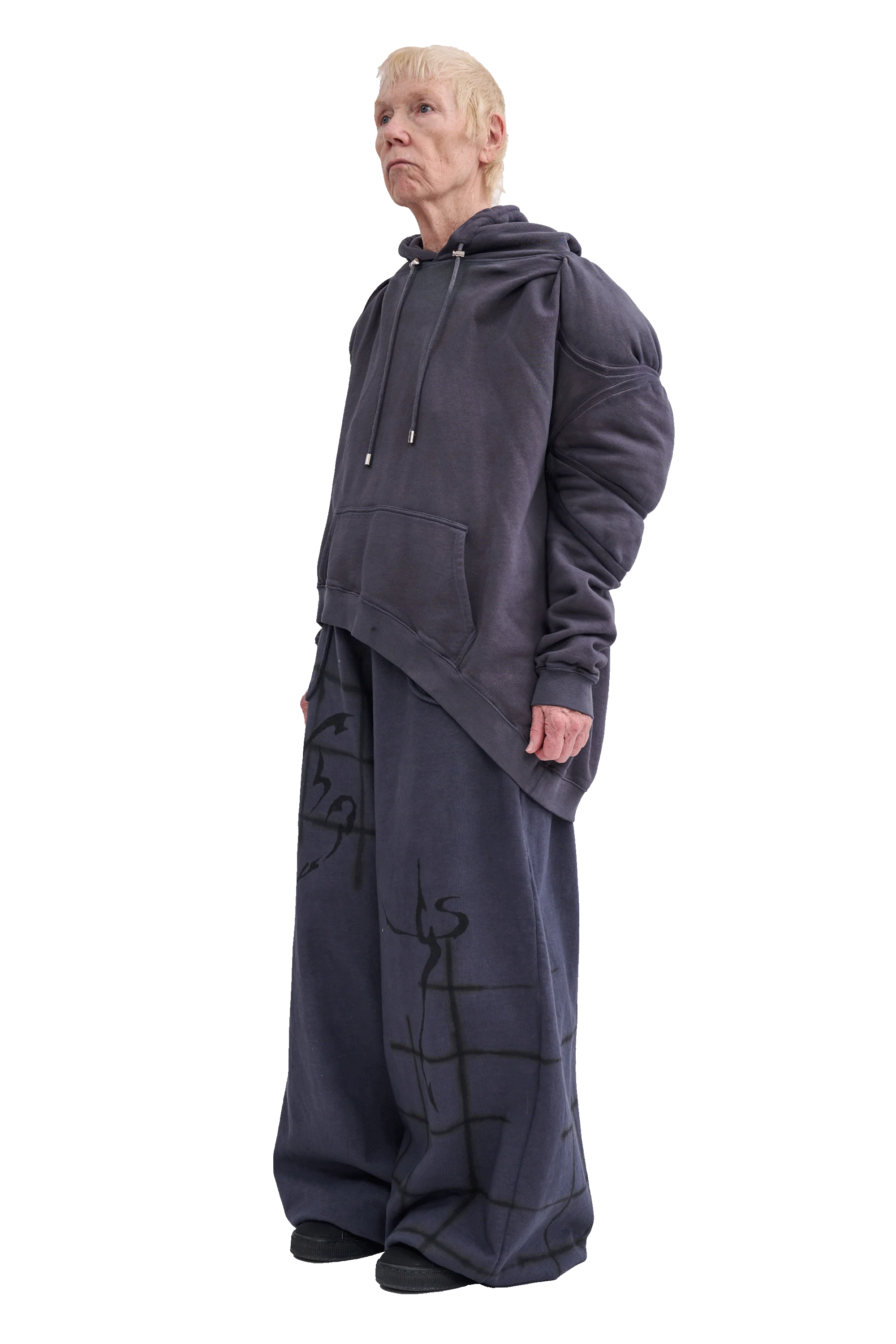 CHARCOAL CS GYM MUSCLE WAVE HOODIE - Image 7