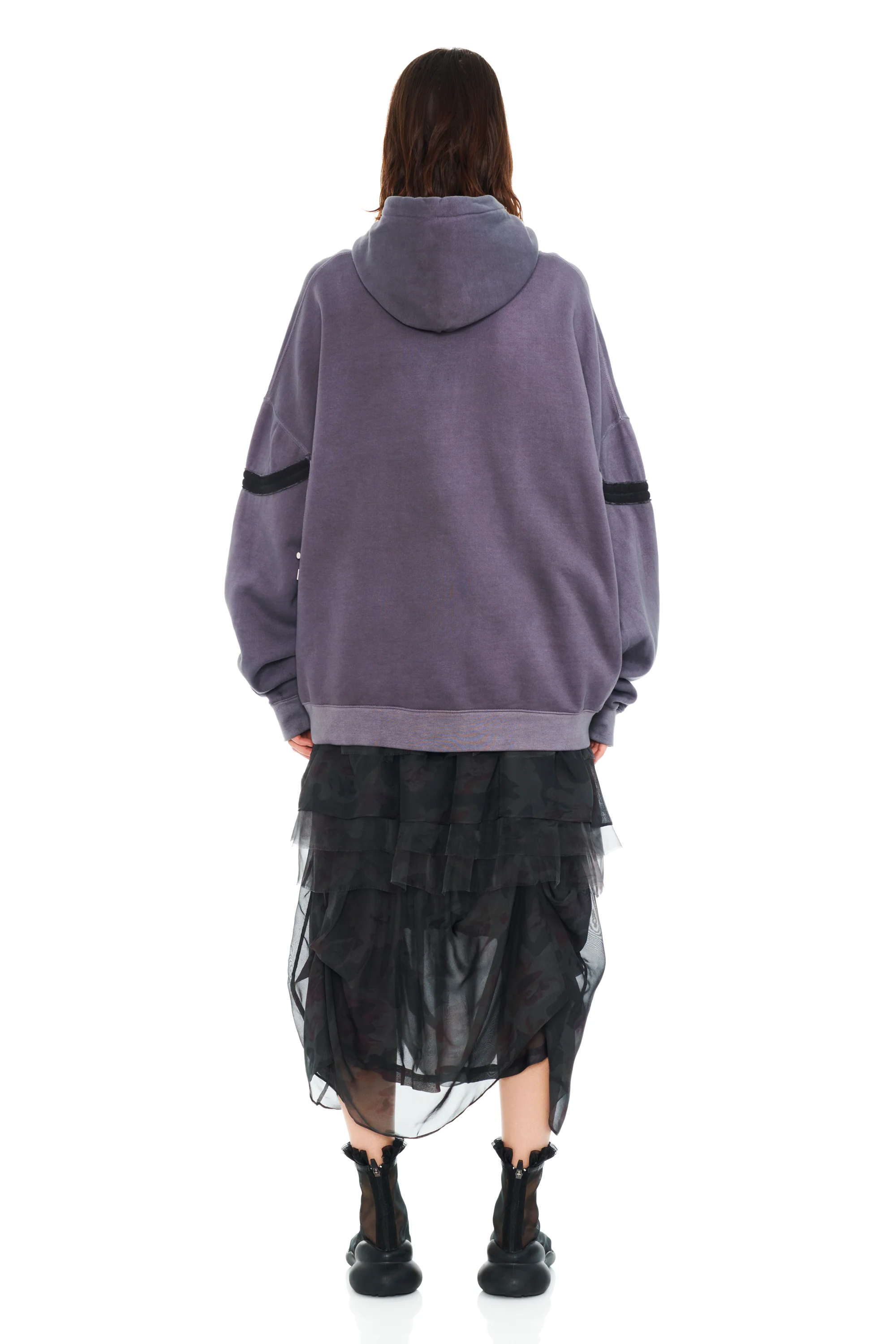 CHARCOAL FLAMES STAR HOODIE - Image 6