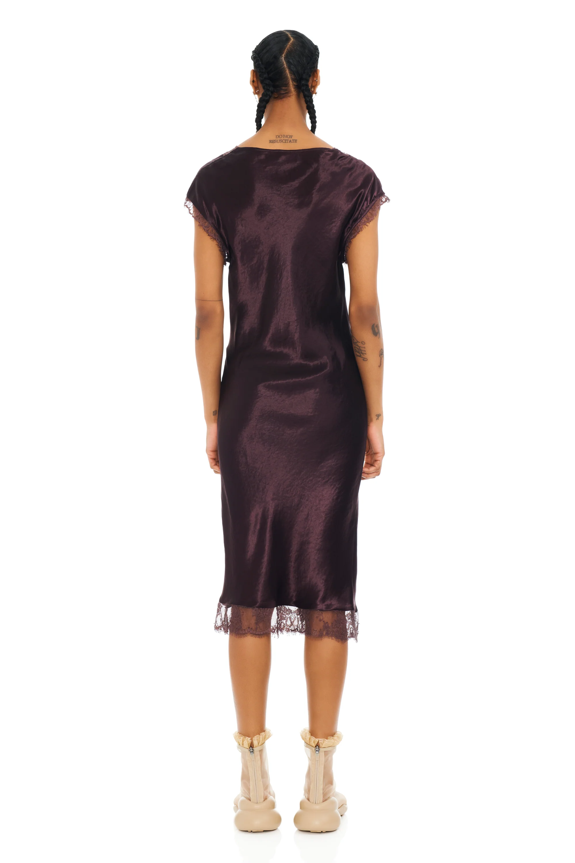 CHOCOLATE WATERLILY MIDI DRESS - Image 5