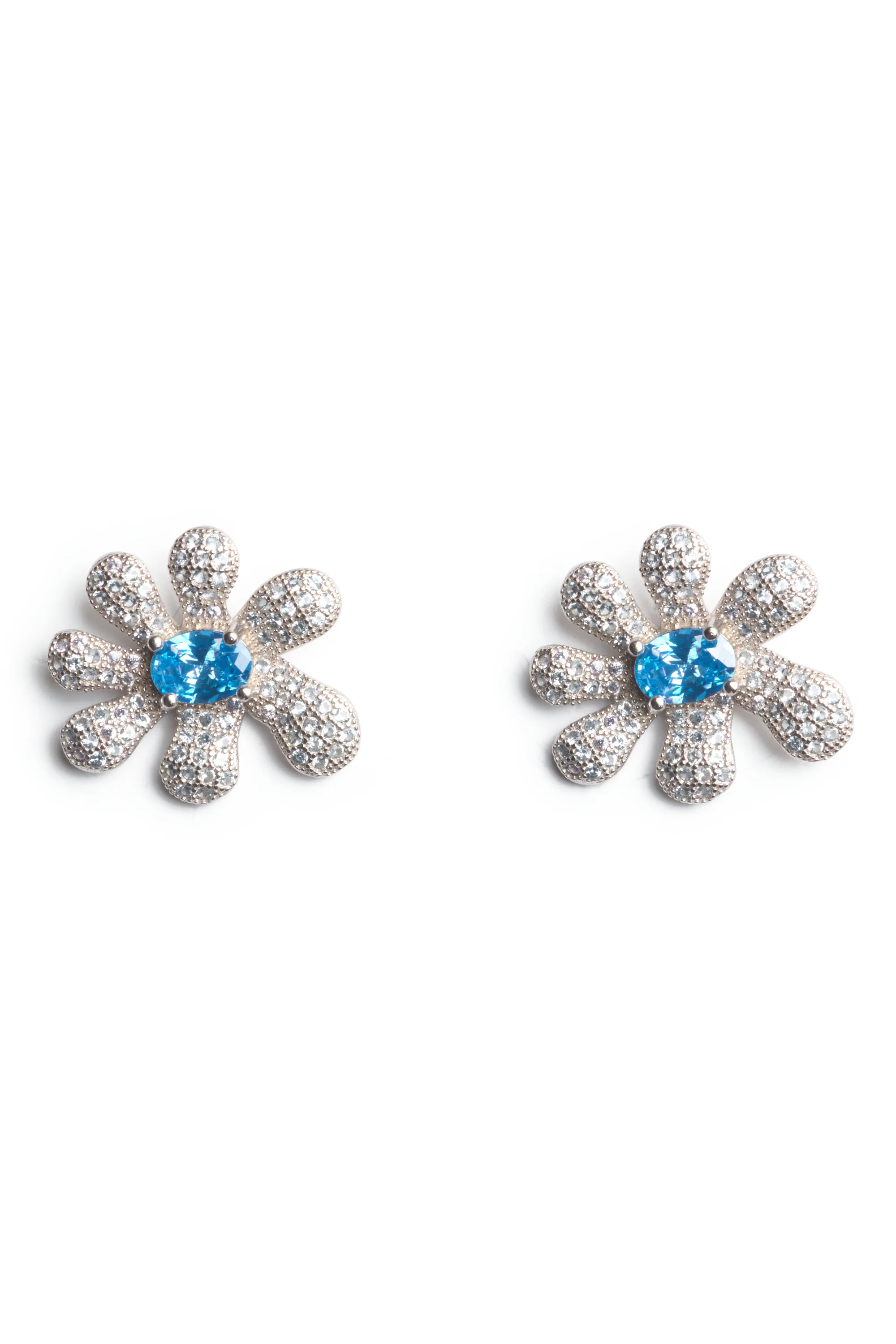 CLEAR SKY SQUASHED BLOSSOM EARRING