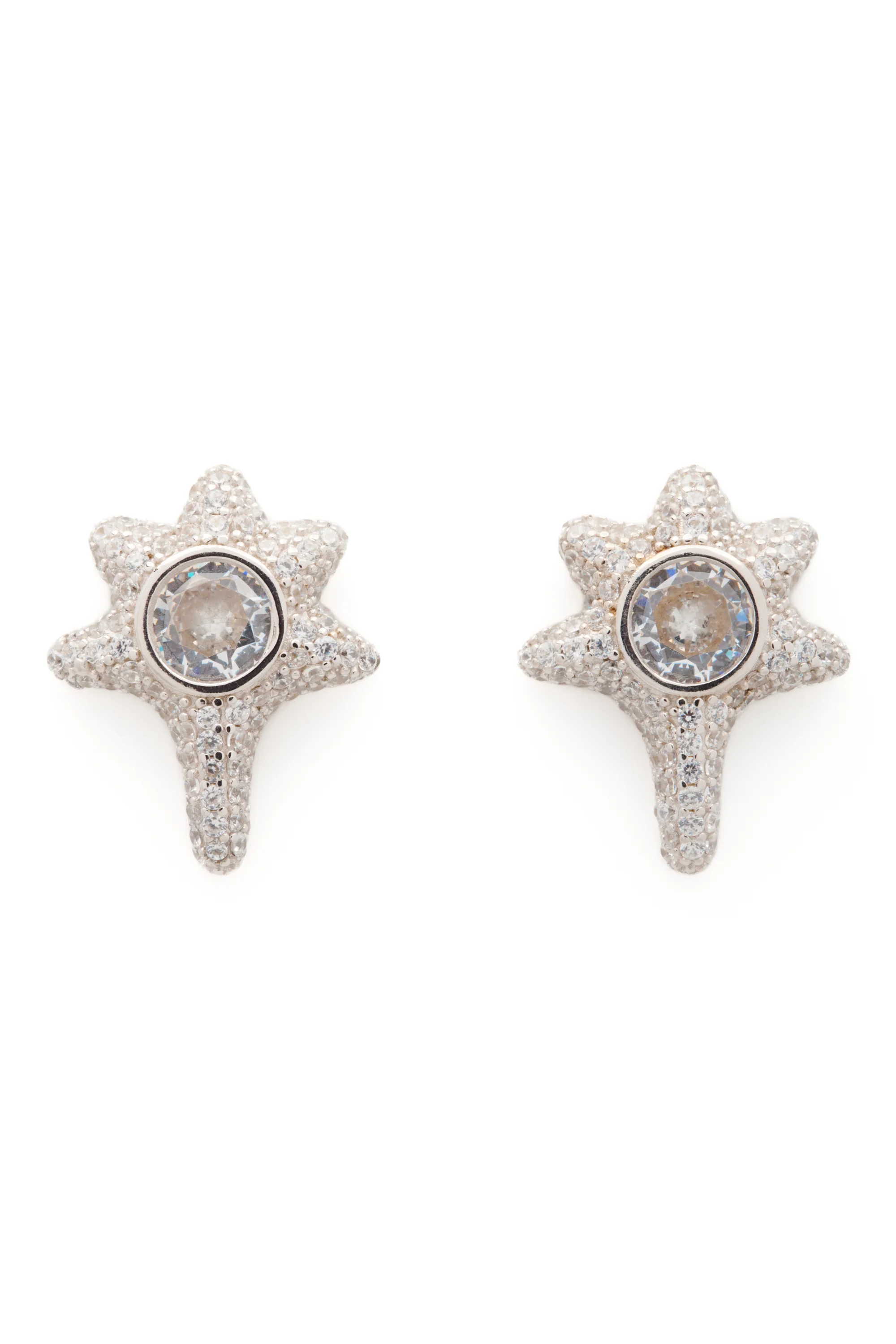 CRYSTAL CLEAR CORAL STUDS