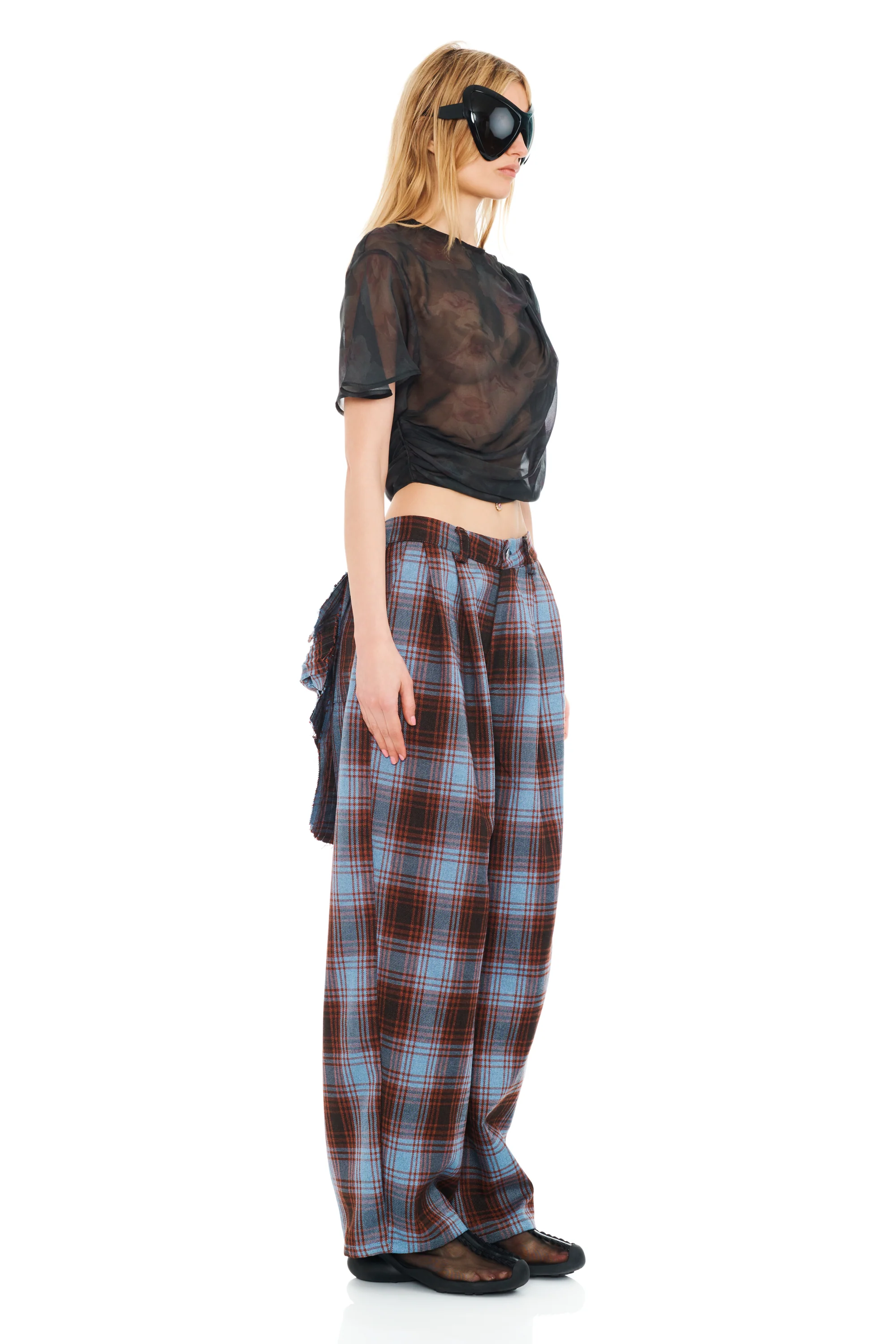 CRANBERRY SKY PLAID BUSTLE CATCHFLY PANT - Image 2