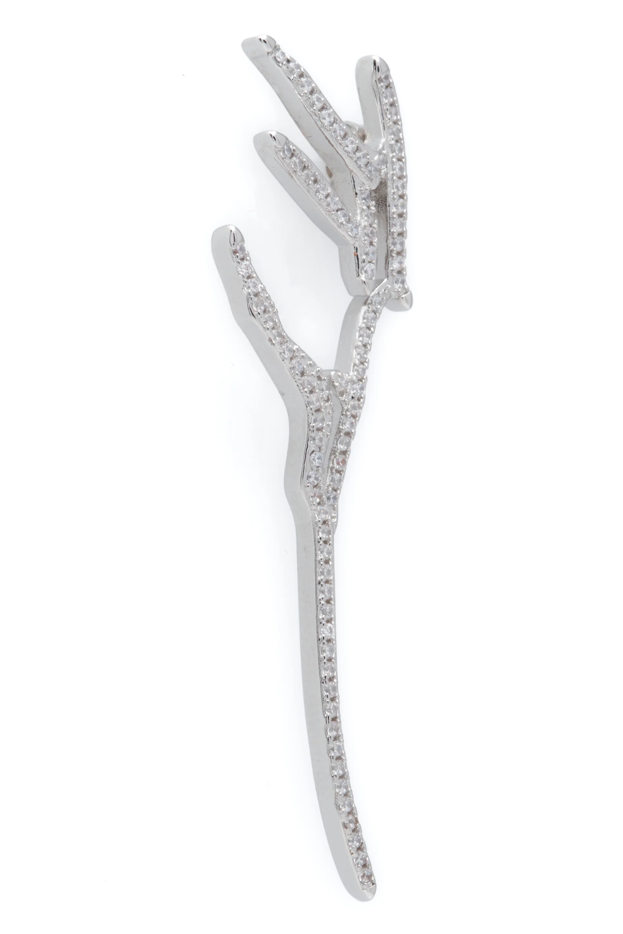 CRYSTAL CLEAR PAVE WING EARRINGS - Image 3