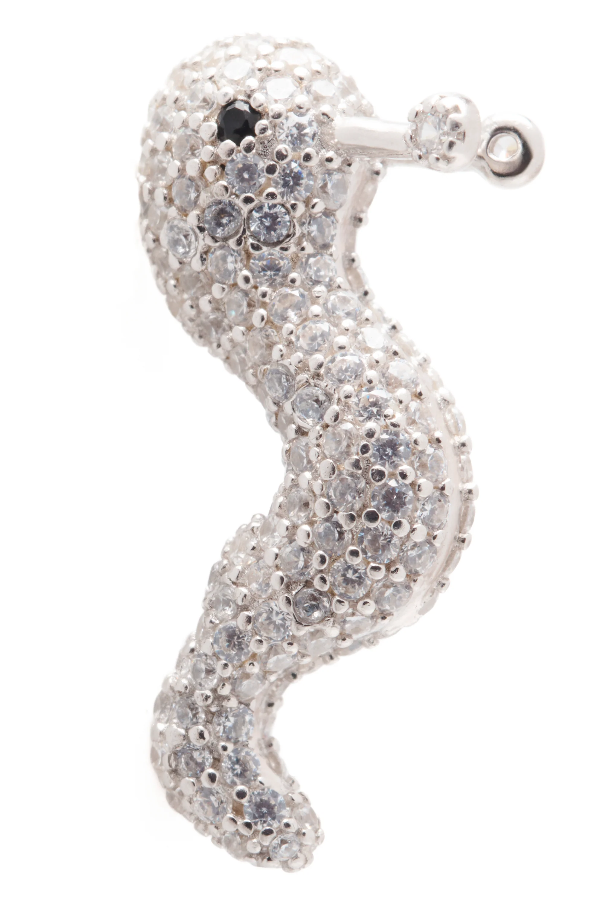 CRYSTAL CLEAR SLUG EARRINGS - Image 2
