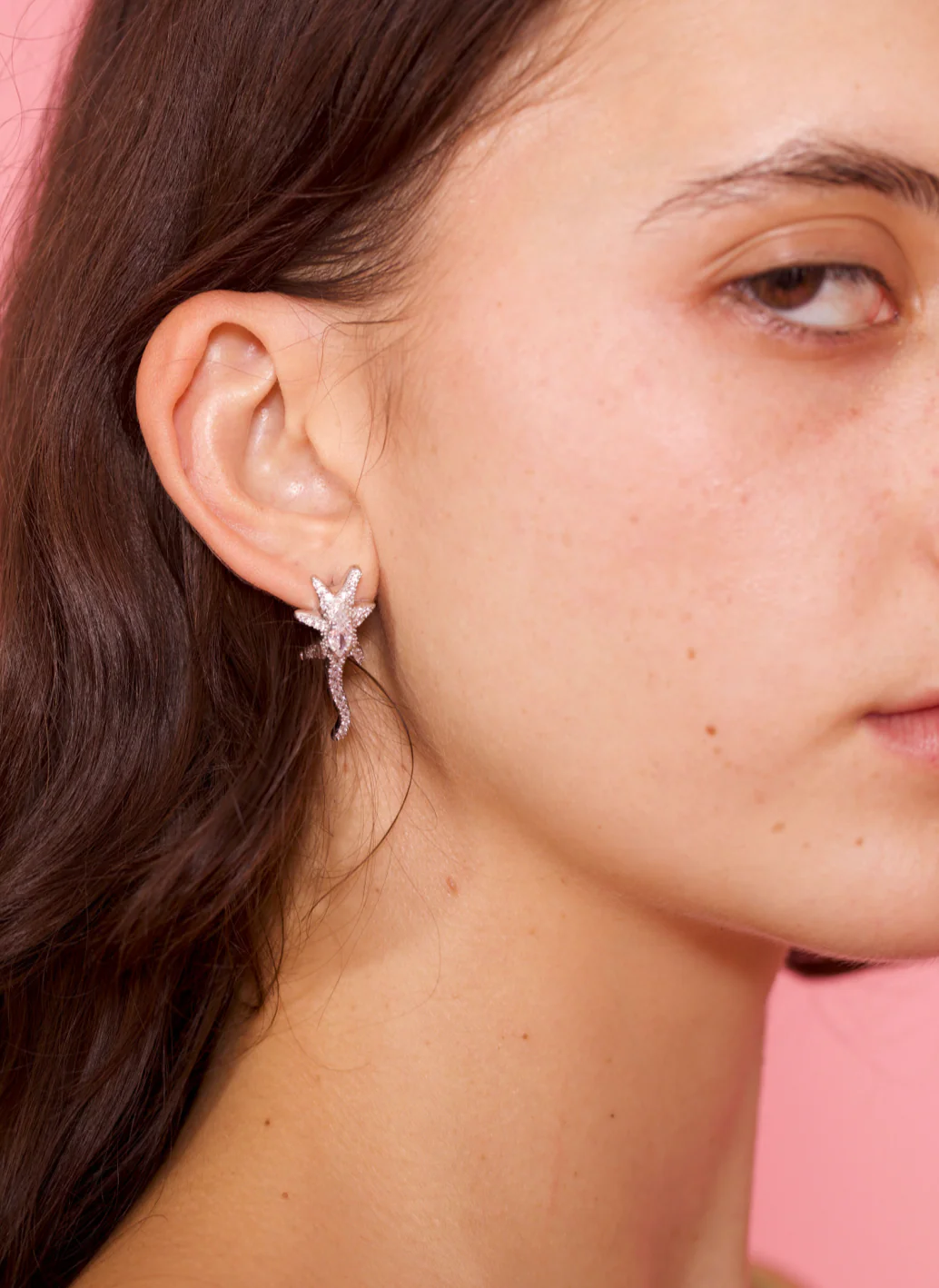 CRYSTAL CLEAR STAR TRAIL EARRINGS - Image 2