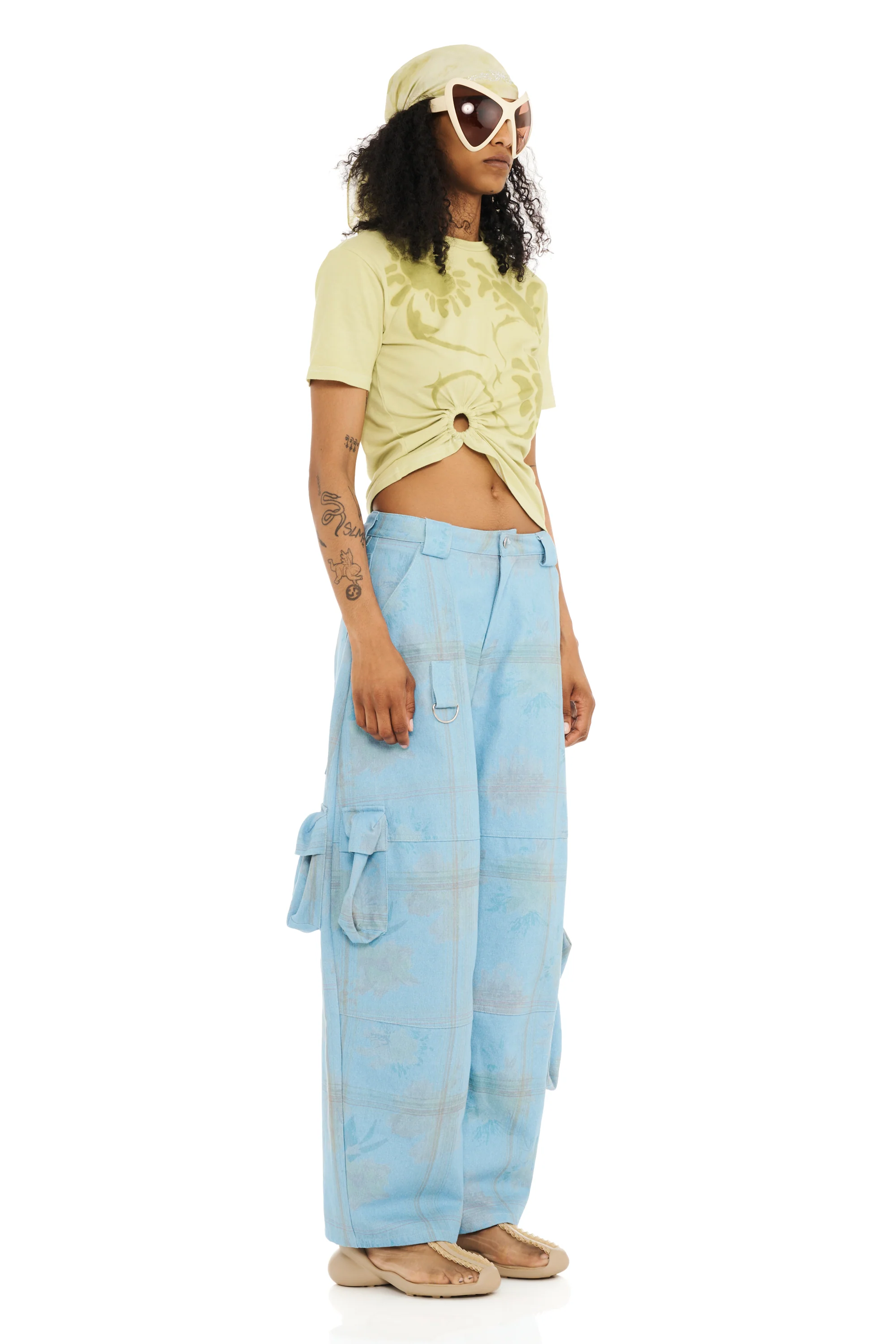 DENIM PICNIC LAWN CARGO PANT - Image 3