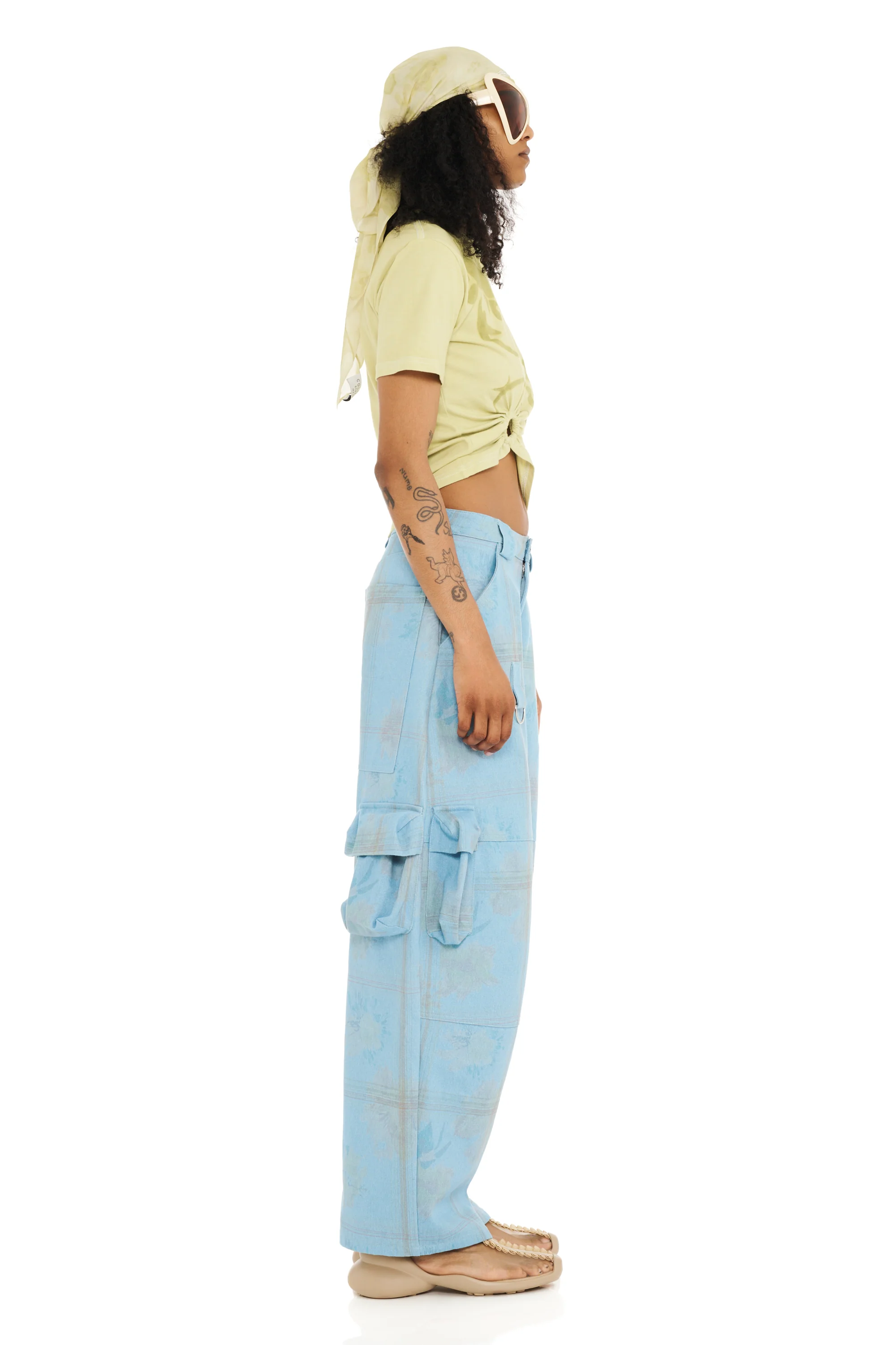 DENIM PICNIC LAWN CARGO PANT - Image 4