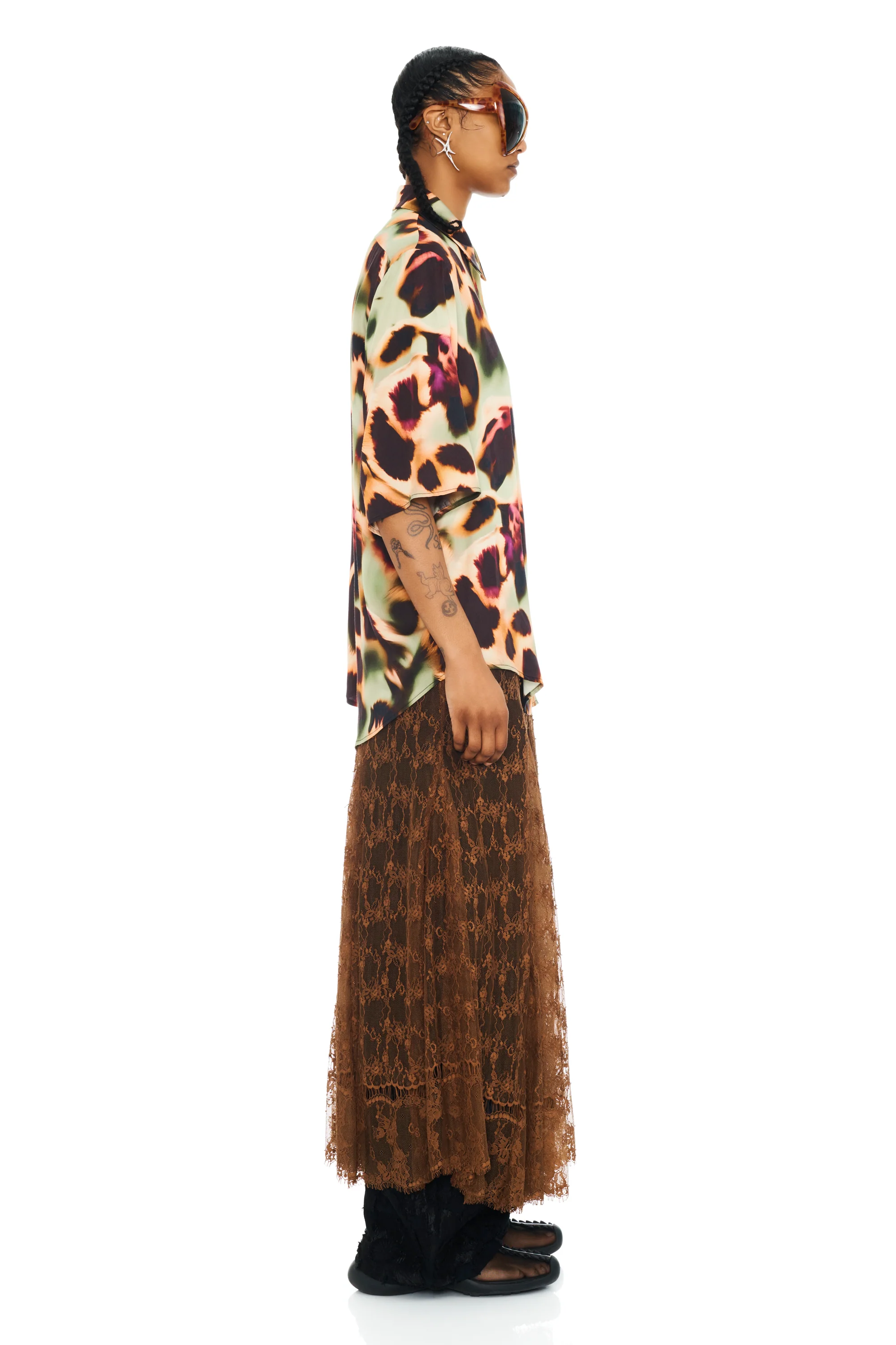 DRIPPY LEOPARD SUNNY BUTTON UP - Image 3