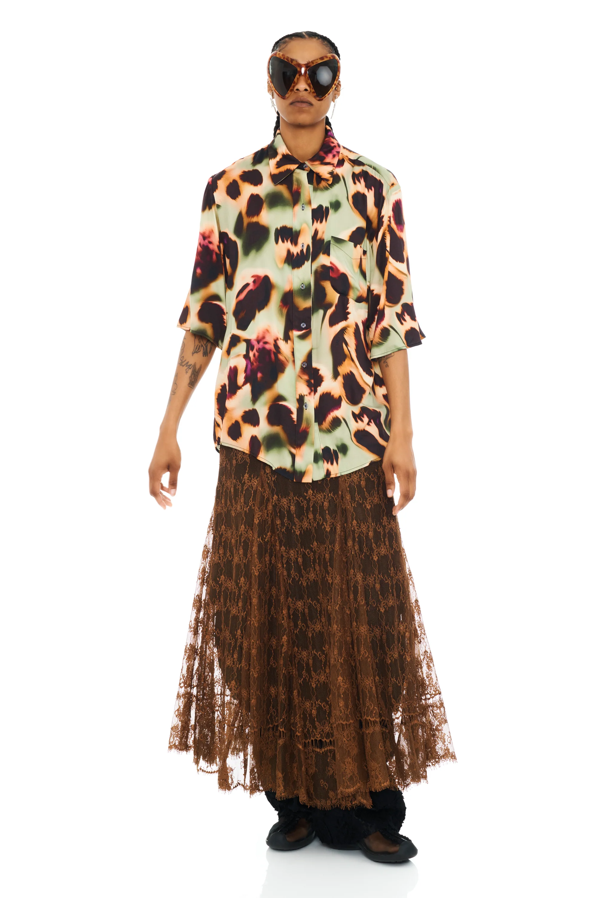 DRIPPY LEOPARD SUNNY BUTTON UP - Image 5