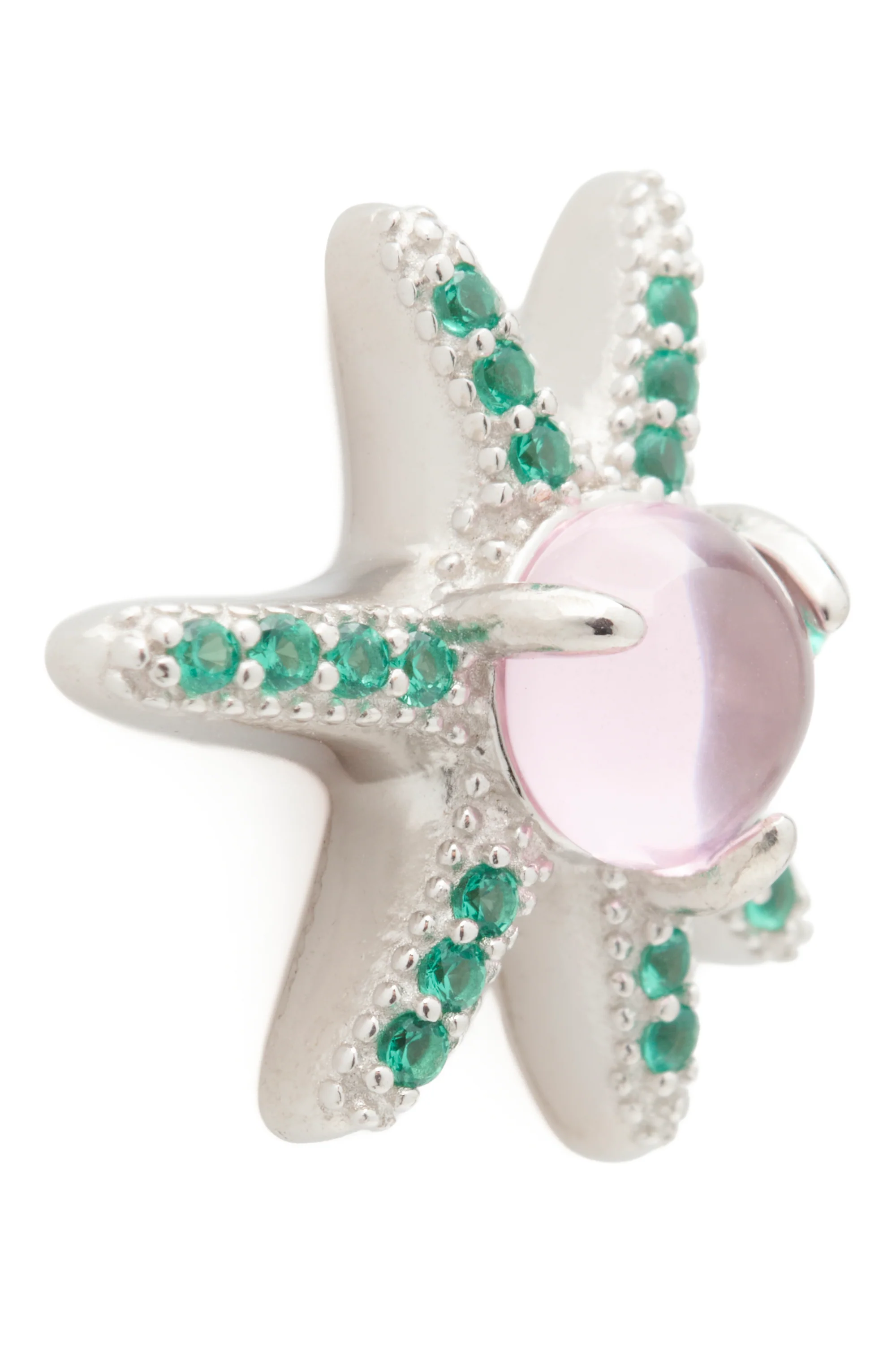 EMERALD AMETHYST ASTER EARRINGS - Image 2