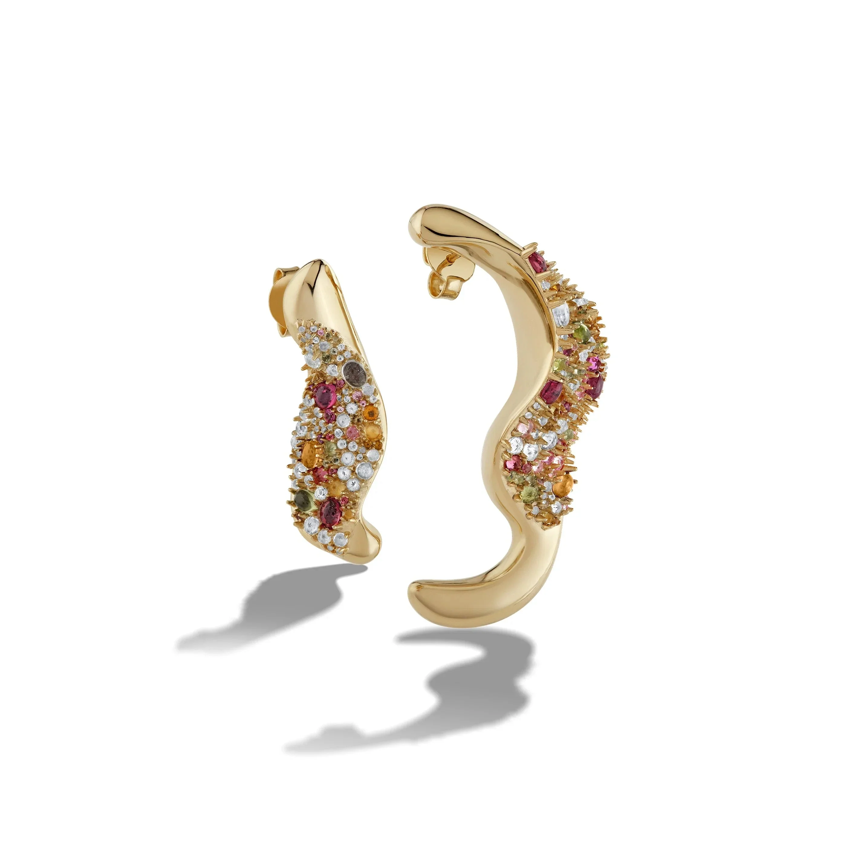 Encrusted Abstract Earrings - Image 2