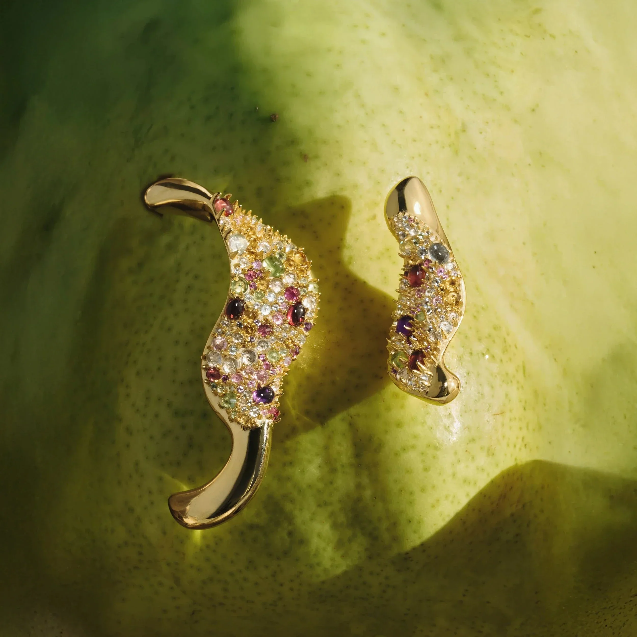 Encrusted Abstract Earrings - Image 5