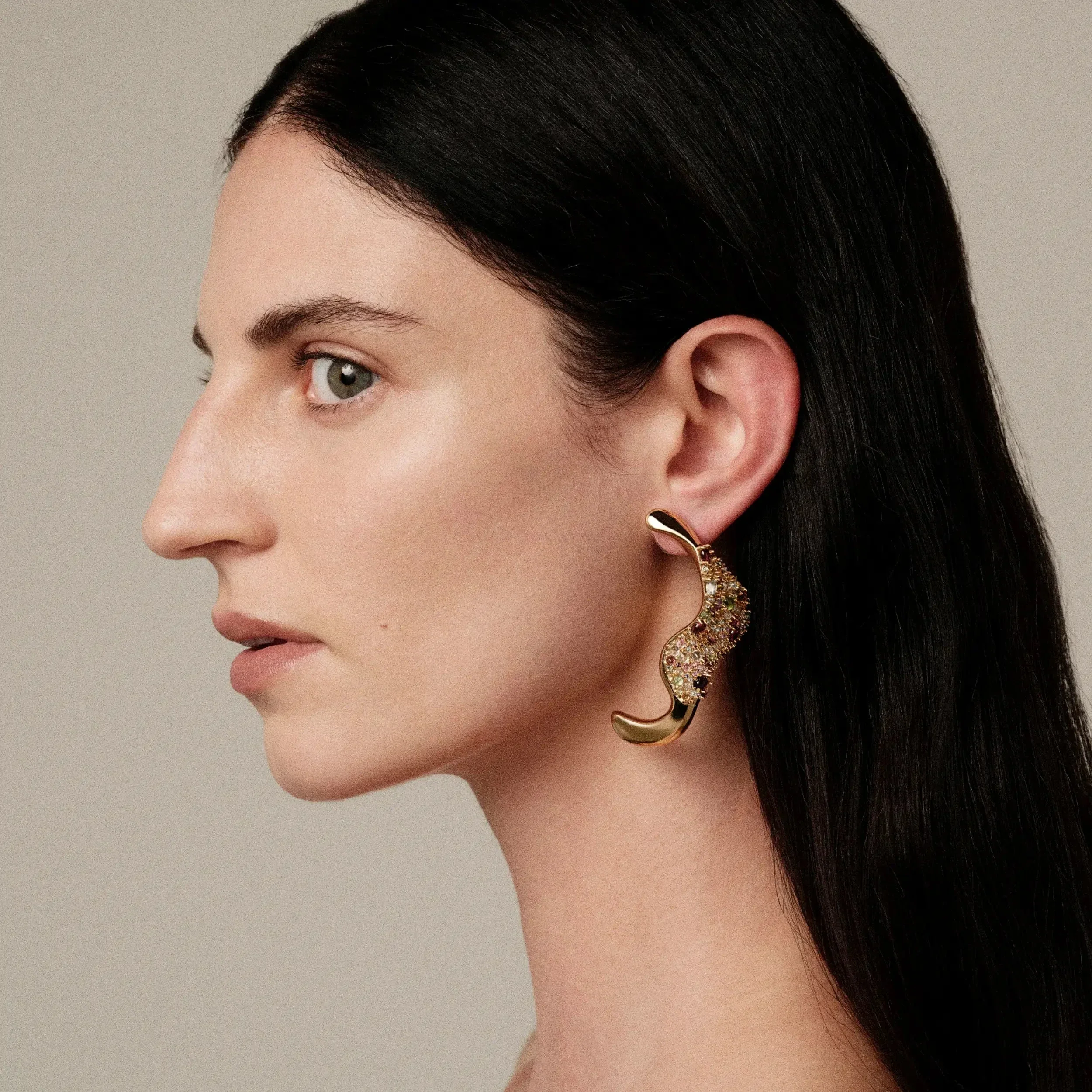 Encrusted Abstract Earrings - Image 7