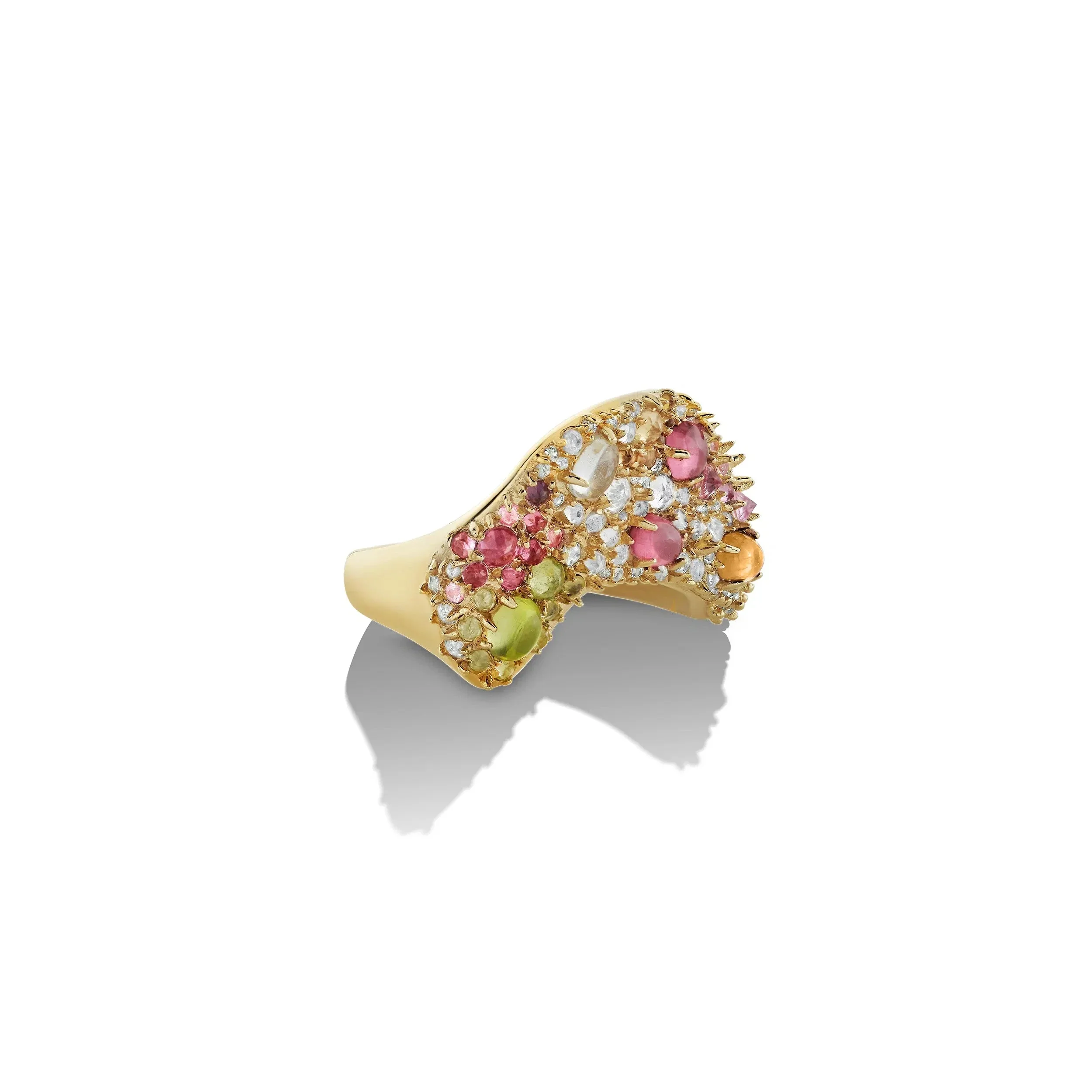 Encrusted Wavy Ring - Image 6