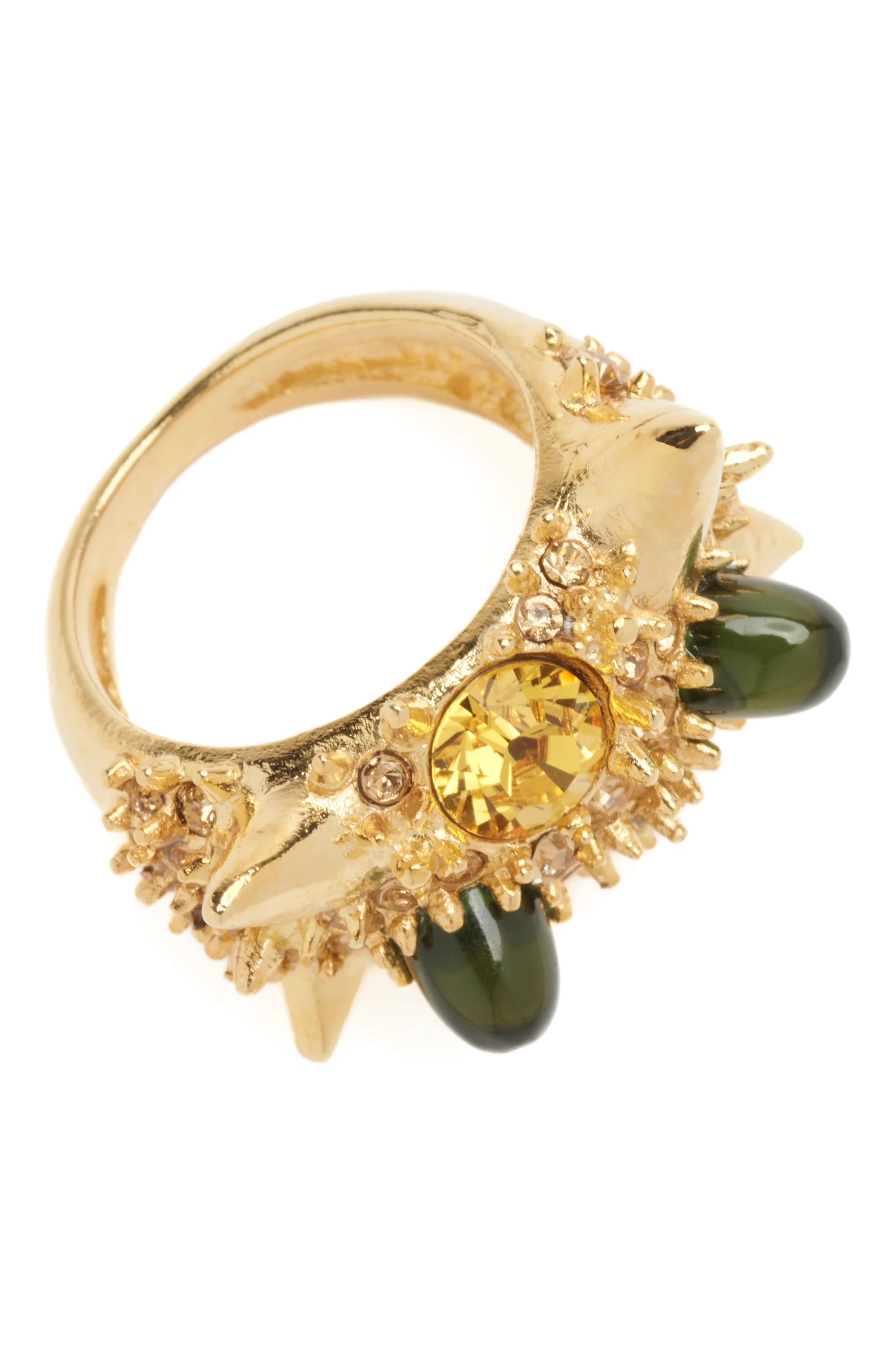 GOLD ALIEN SPIKE RING - Image 4