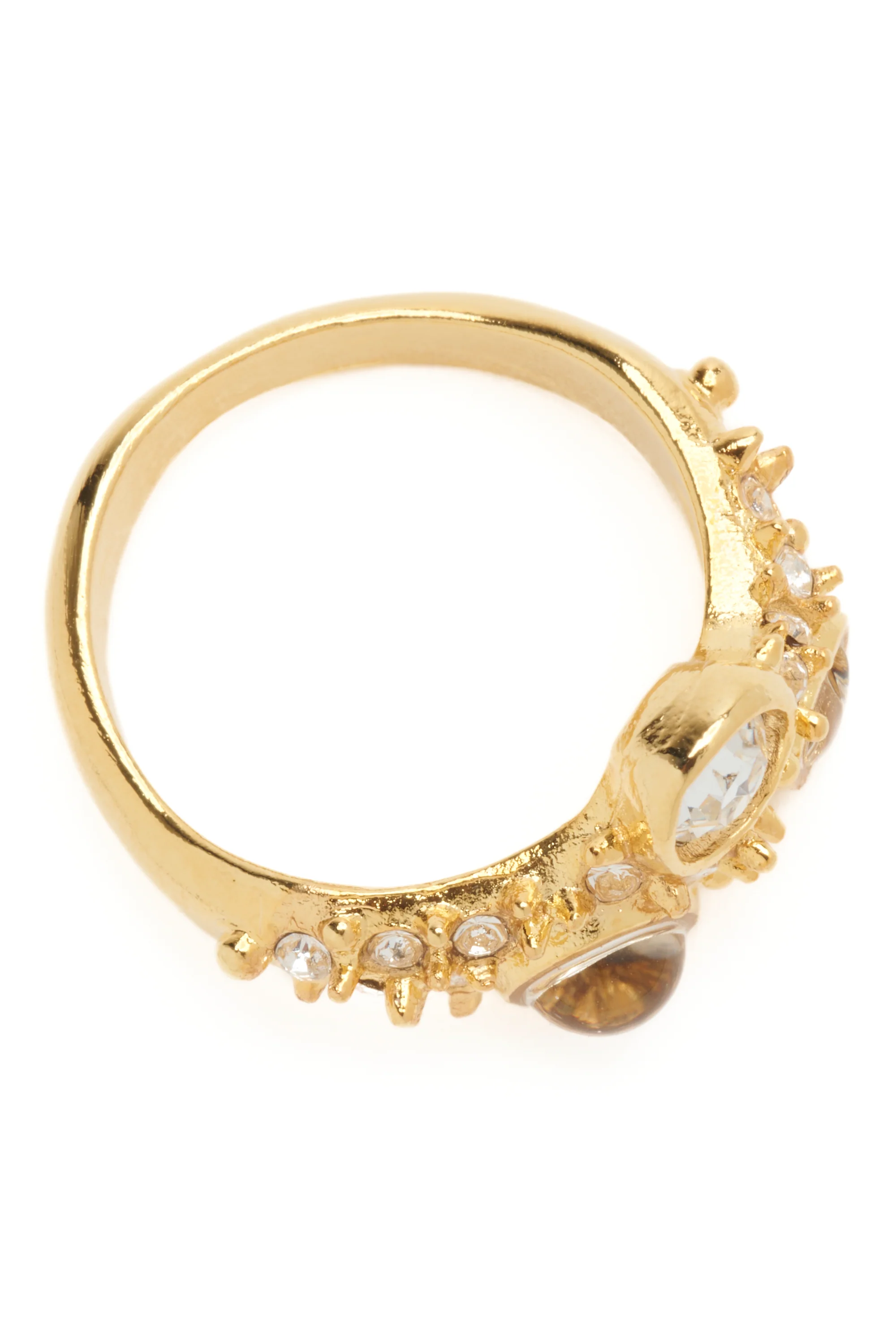 GOLD CLEAR FLORENCE SPIKE RING - Image 4