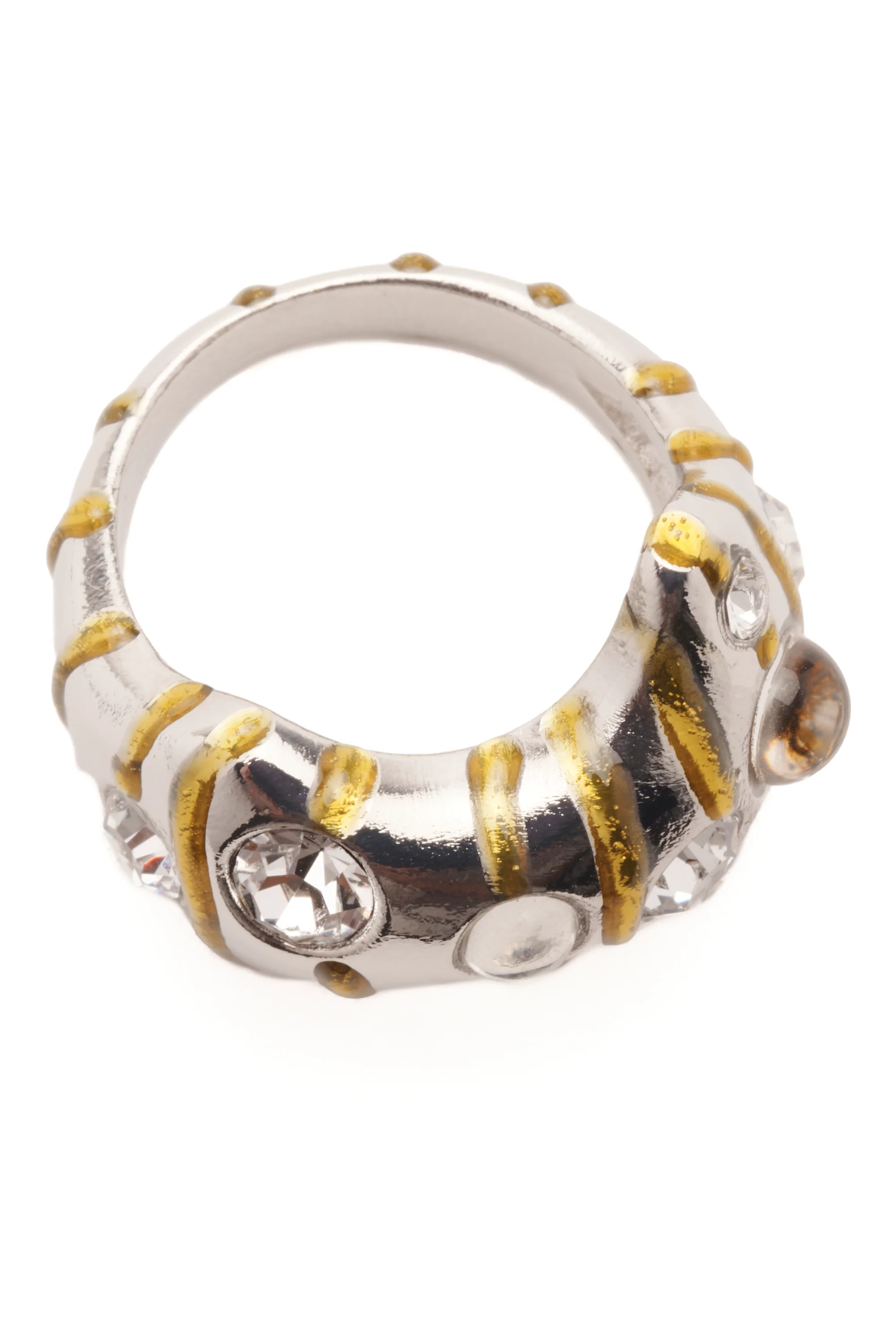 GOLD STRIPE BAT RING - Image 3