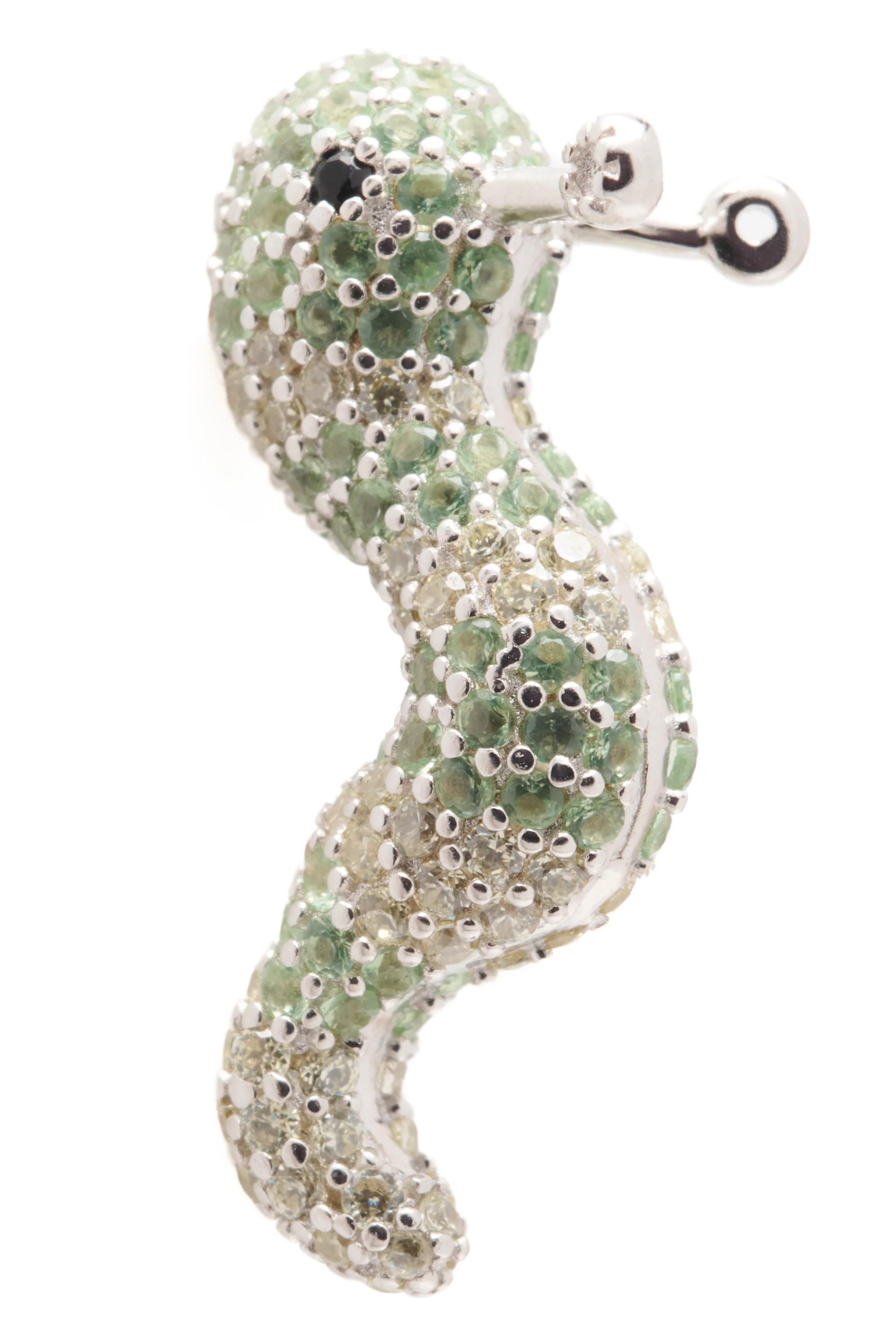 GREEN APPLE SLUG EARRINGS - Image 2