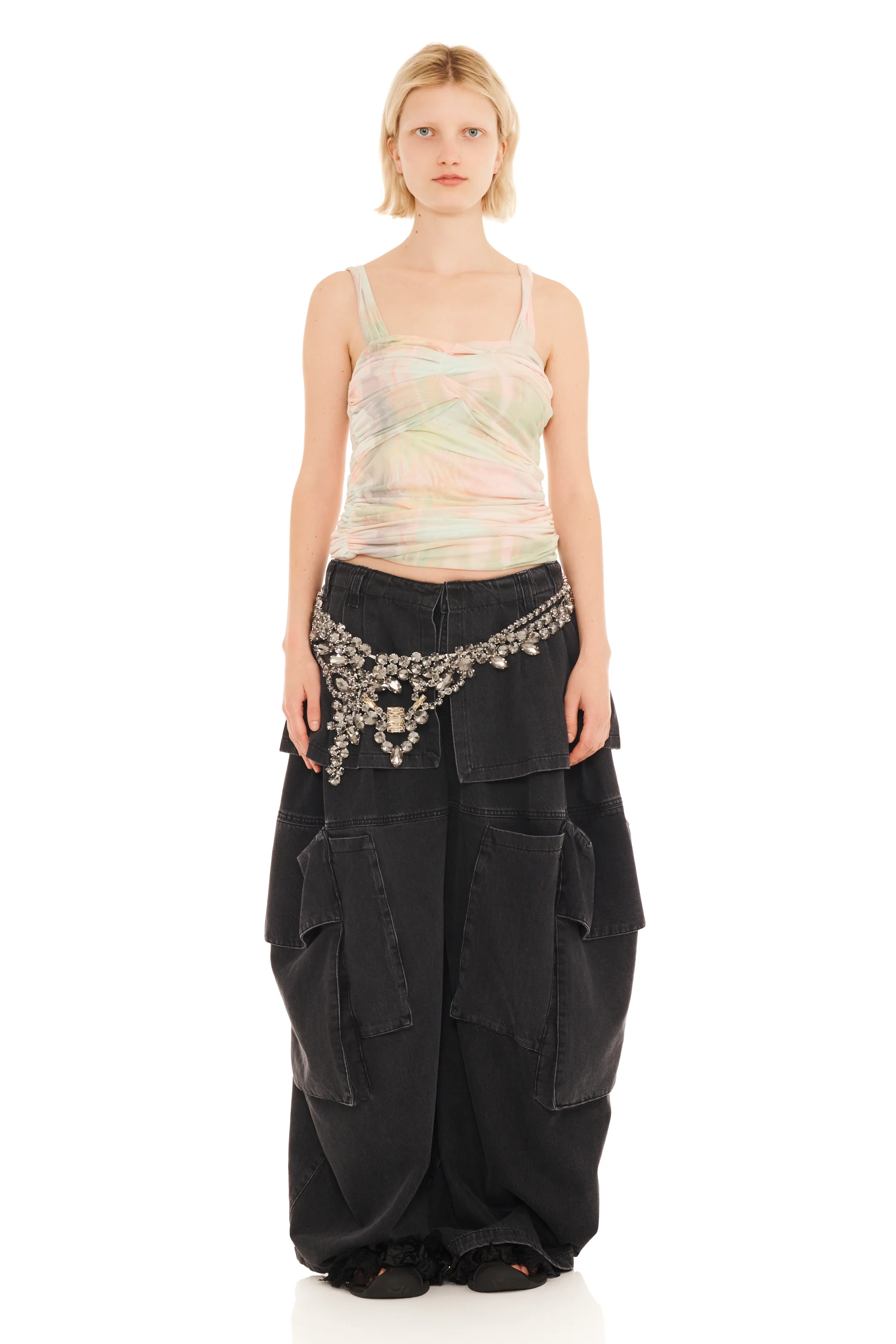 GUA SHA PLAID NETTLE TANK - Image 5