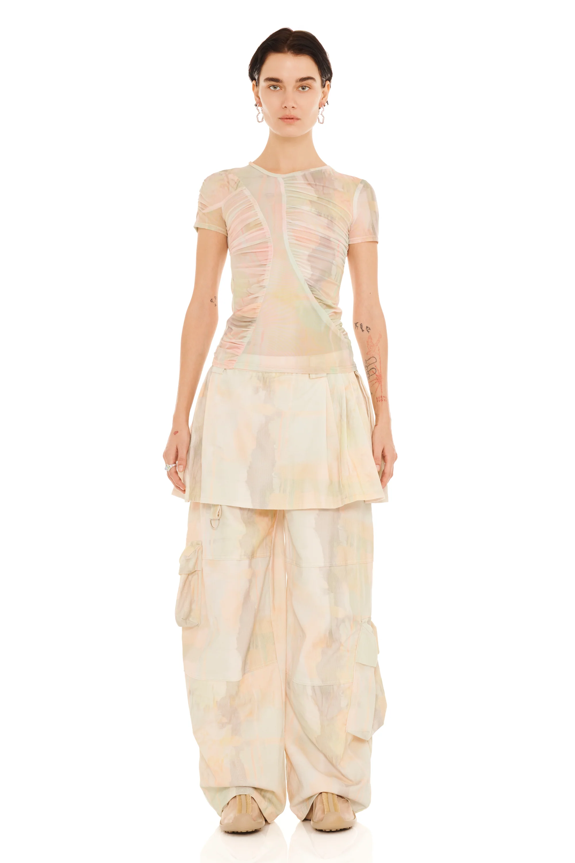 GUA SHA PLAID S/S SERPENTINE TOP - Image 5