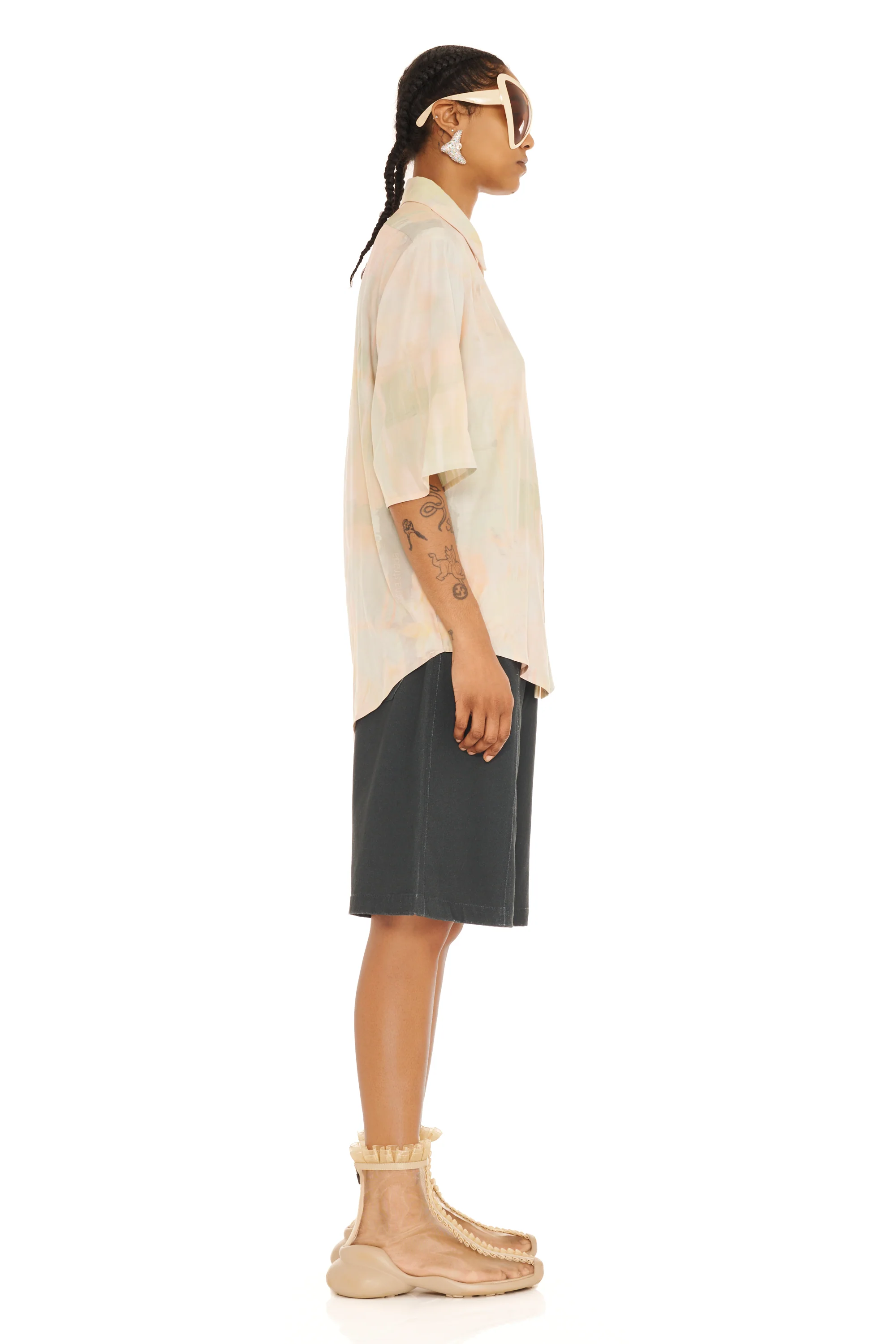 GUA SHA PLAID SUNNY BUTTON UP - Image 3