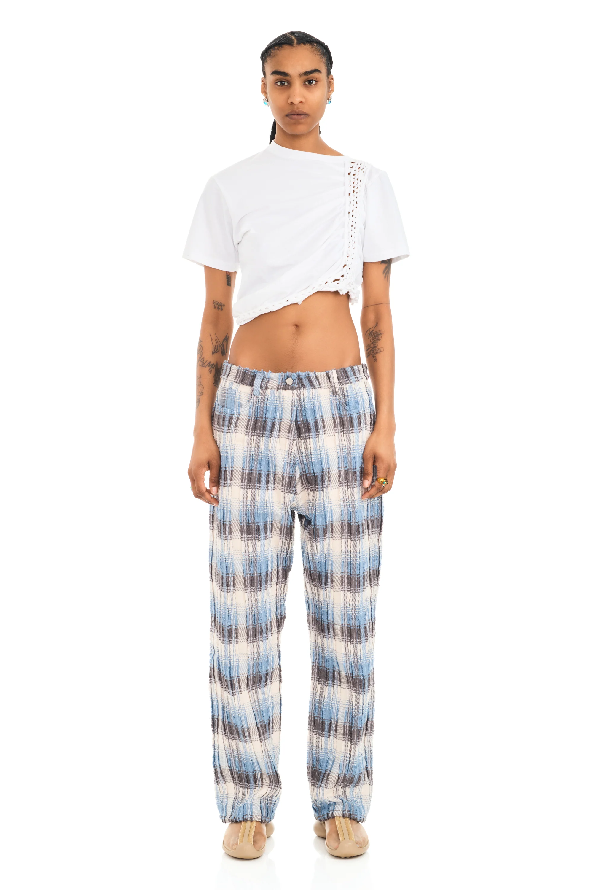 ICE BLUE PLAID MIKAELA JEAN - Image 2