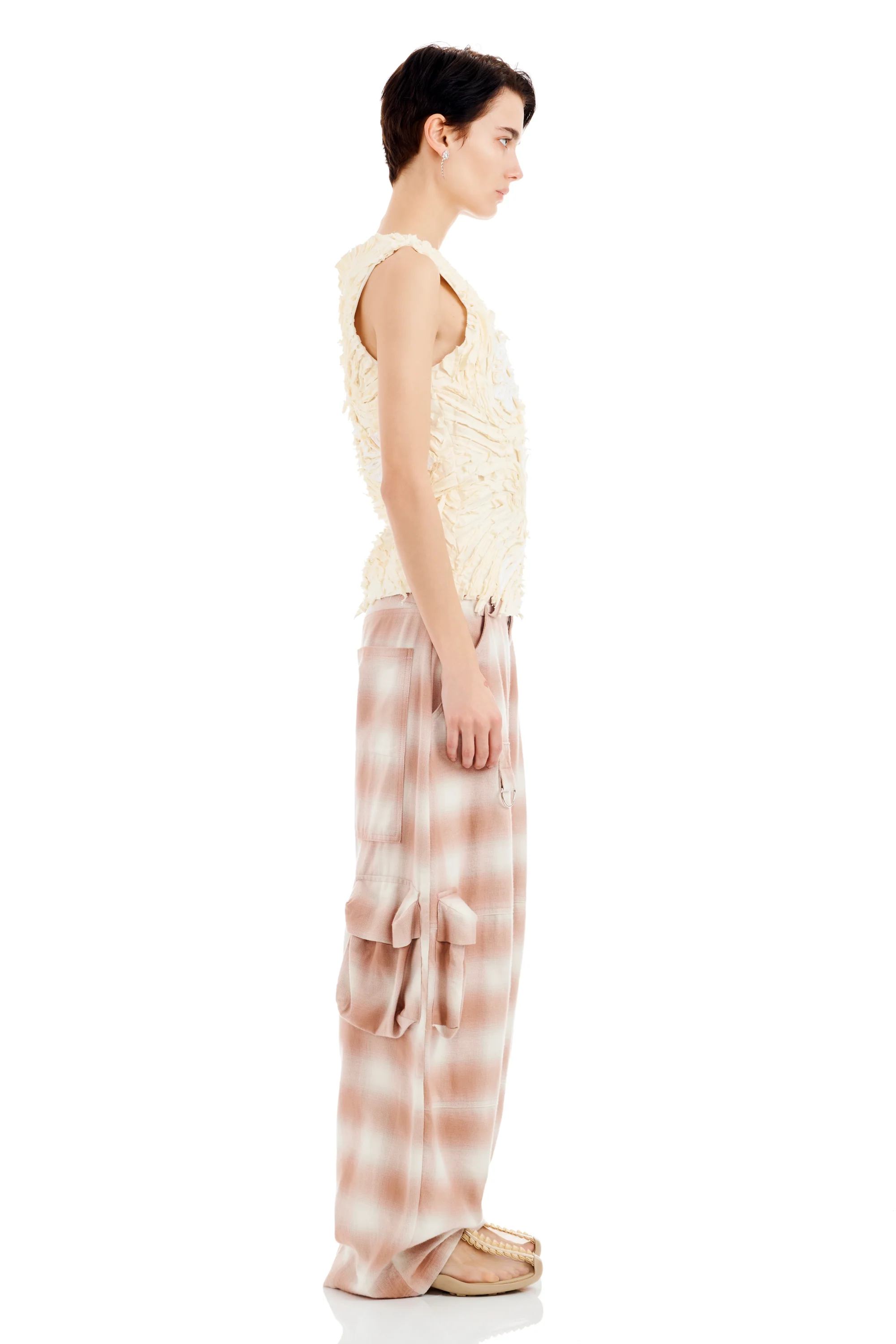 IVORY CHIRP FLOWER TANK - Image 4