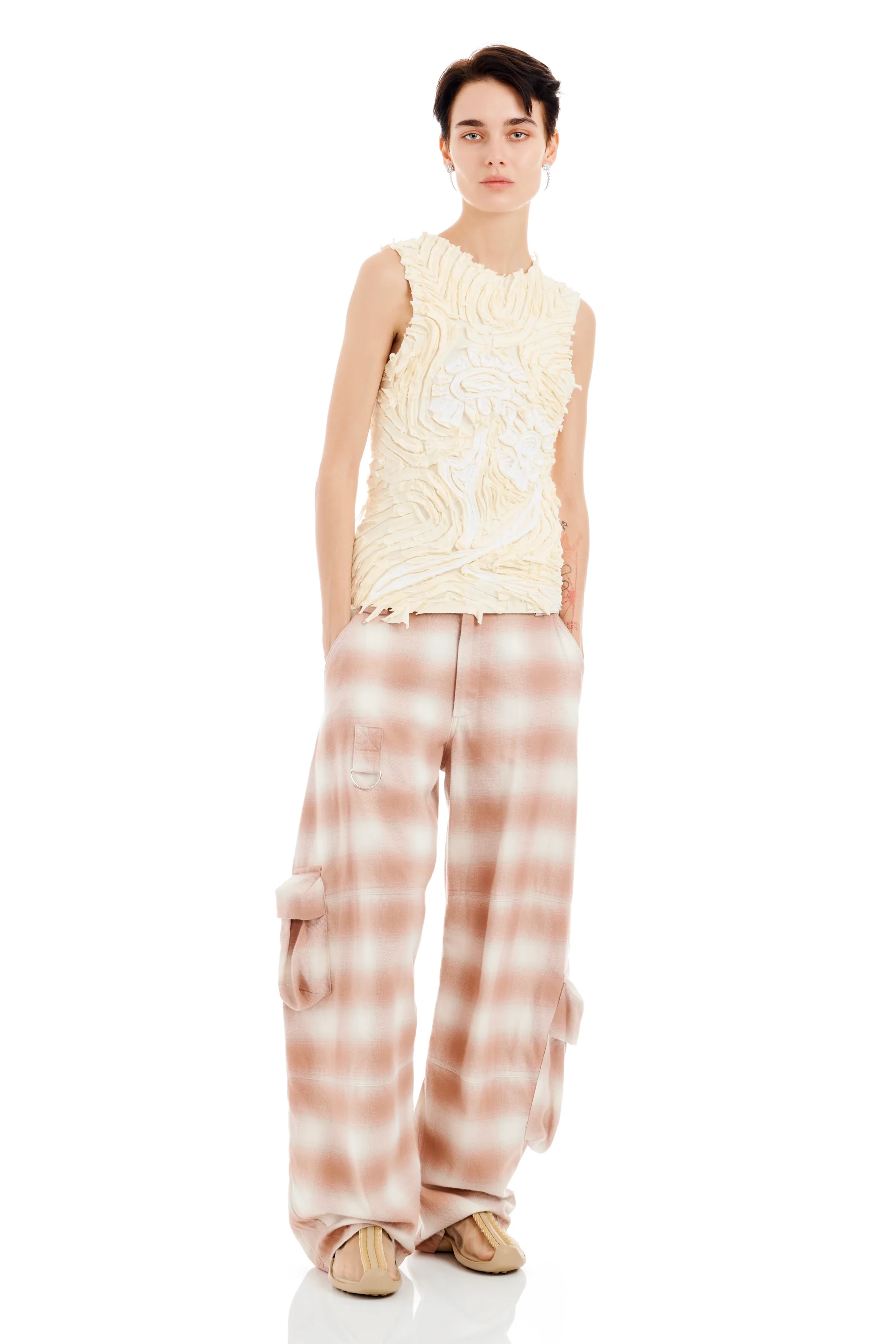 IVORY CHIRP FLOWER TANK - Image 6