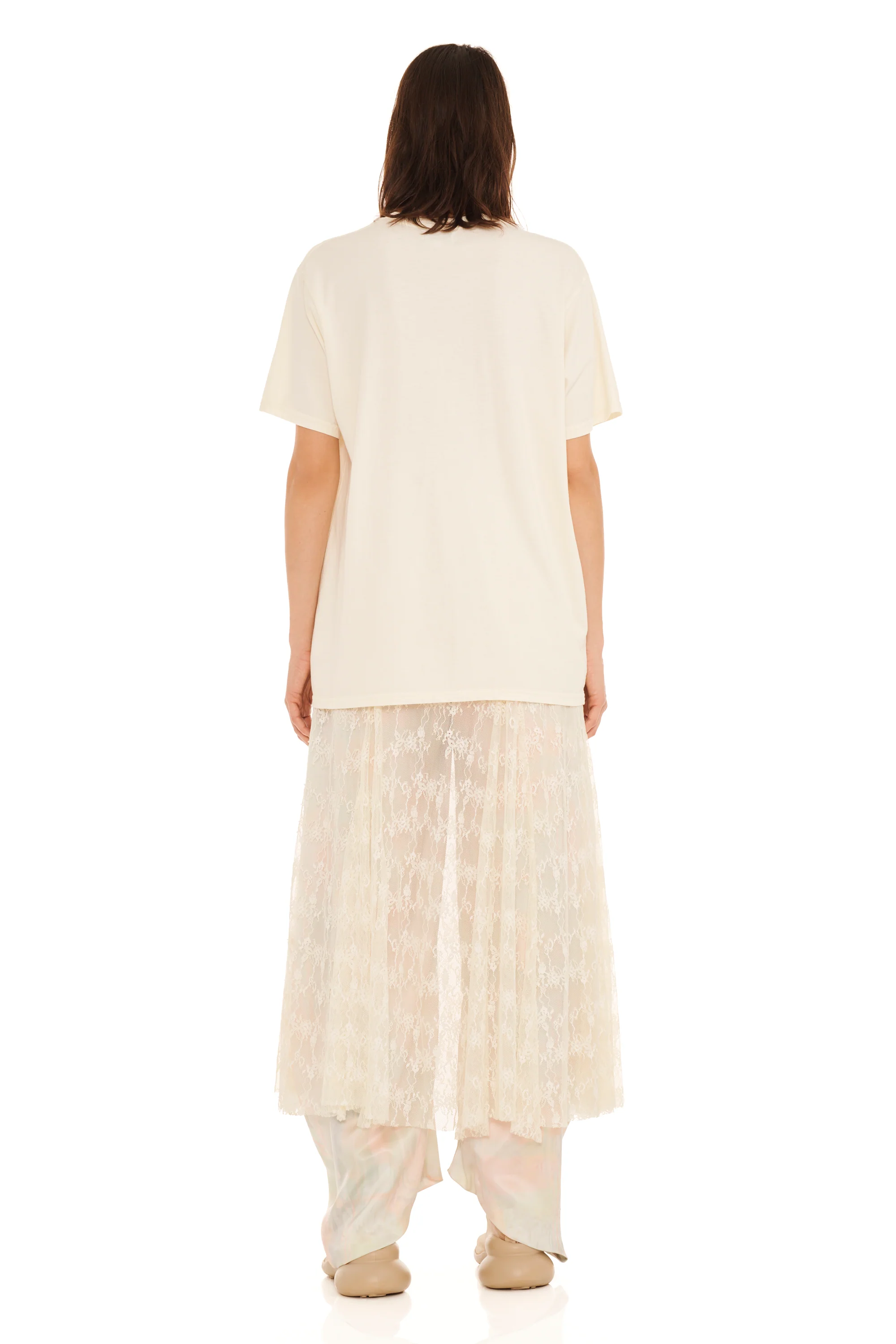 IVORY FLOWER PETAL GRAPHIC TEE - Image 2