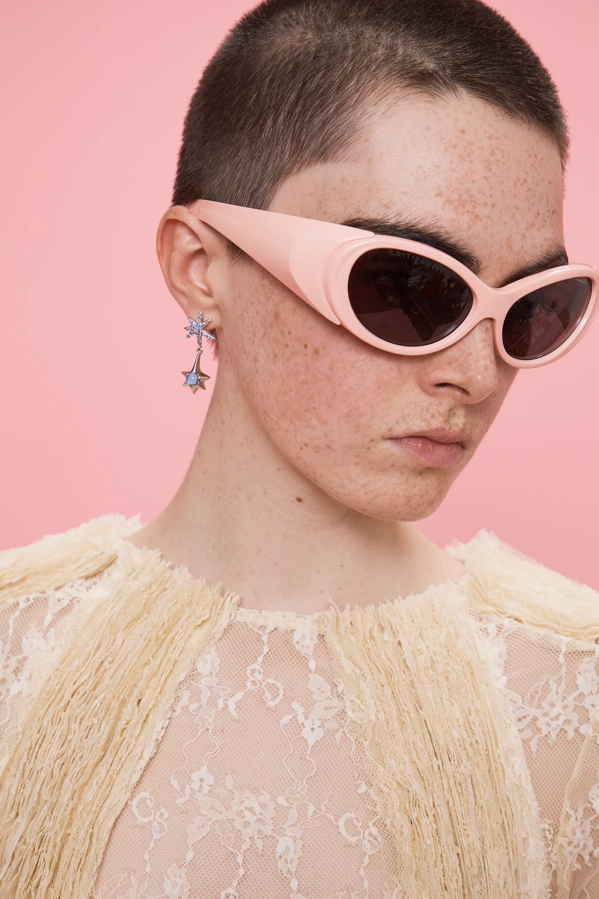 LAVENDER STAR DROP EARRING - Image 2